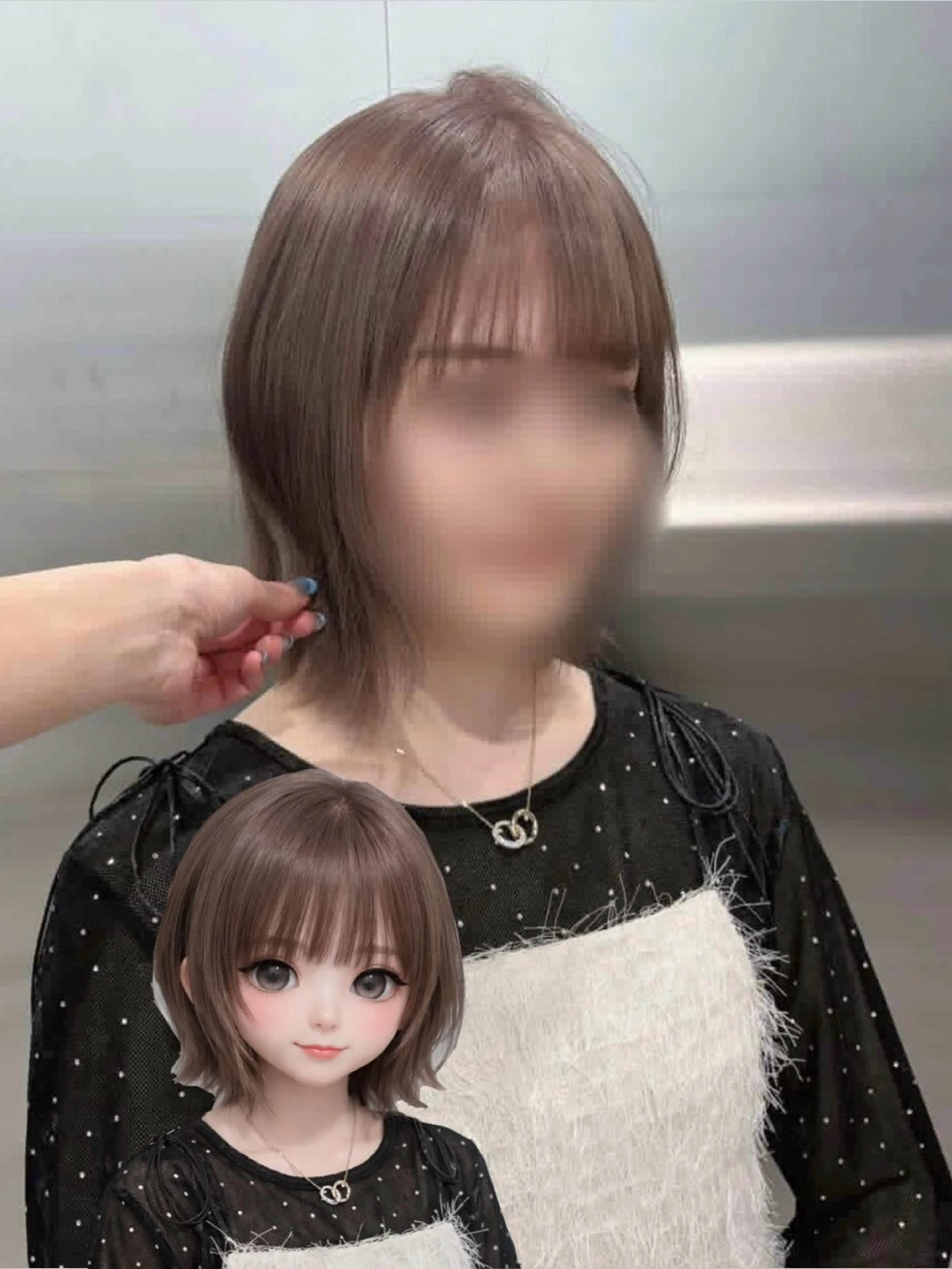 ショート ヘアカラー トリートメント ROSEL はしぐち ななみのヘアスタイル