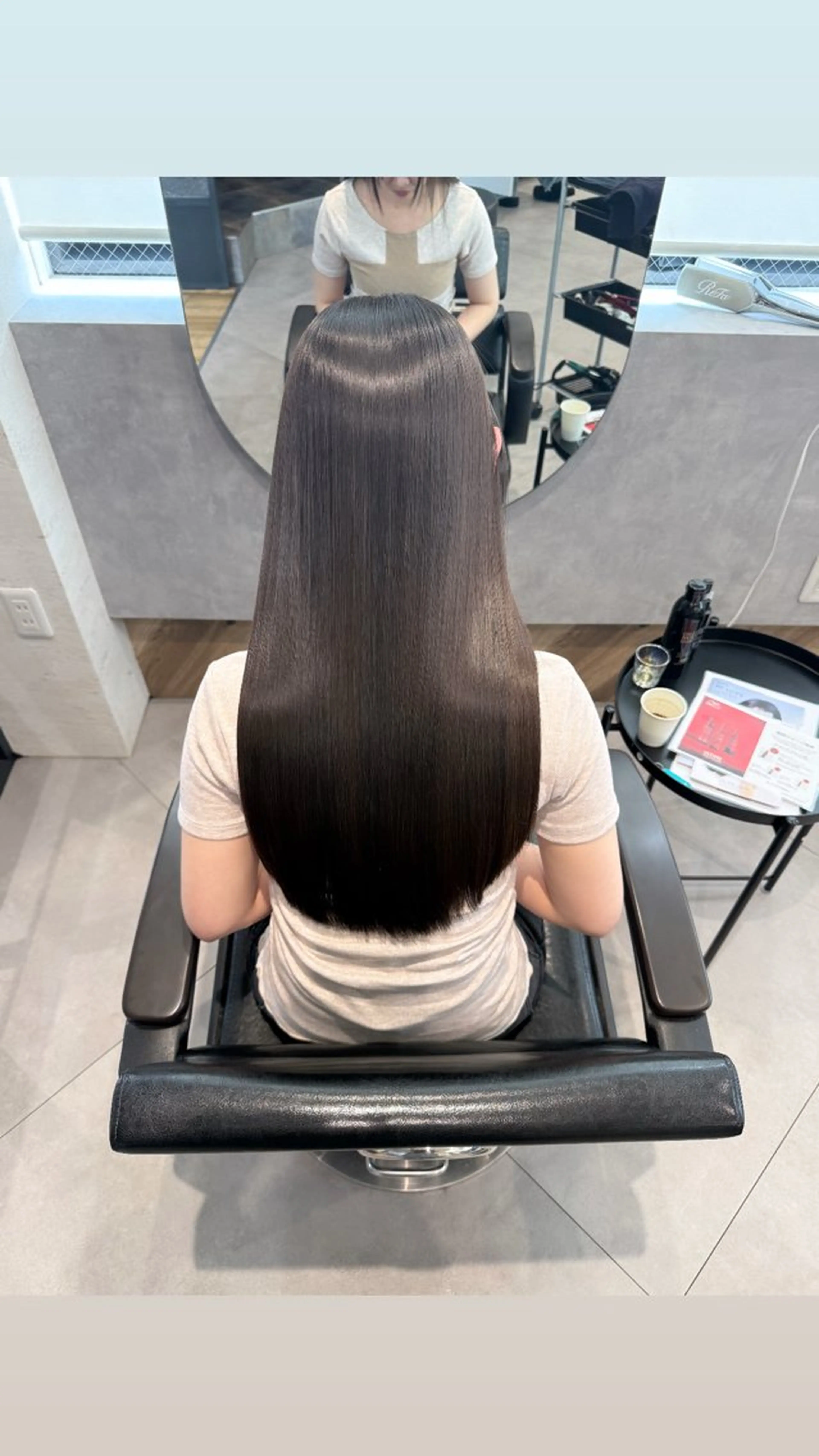 ロング 縮毛矯正 カット 縮毛矯正 トリートメント 柴田樹/大人可愛い 艶髪カラー/髪質改善のヘアスタイル