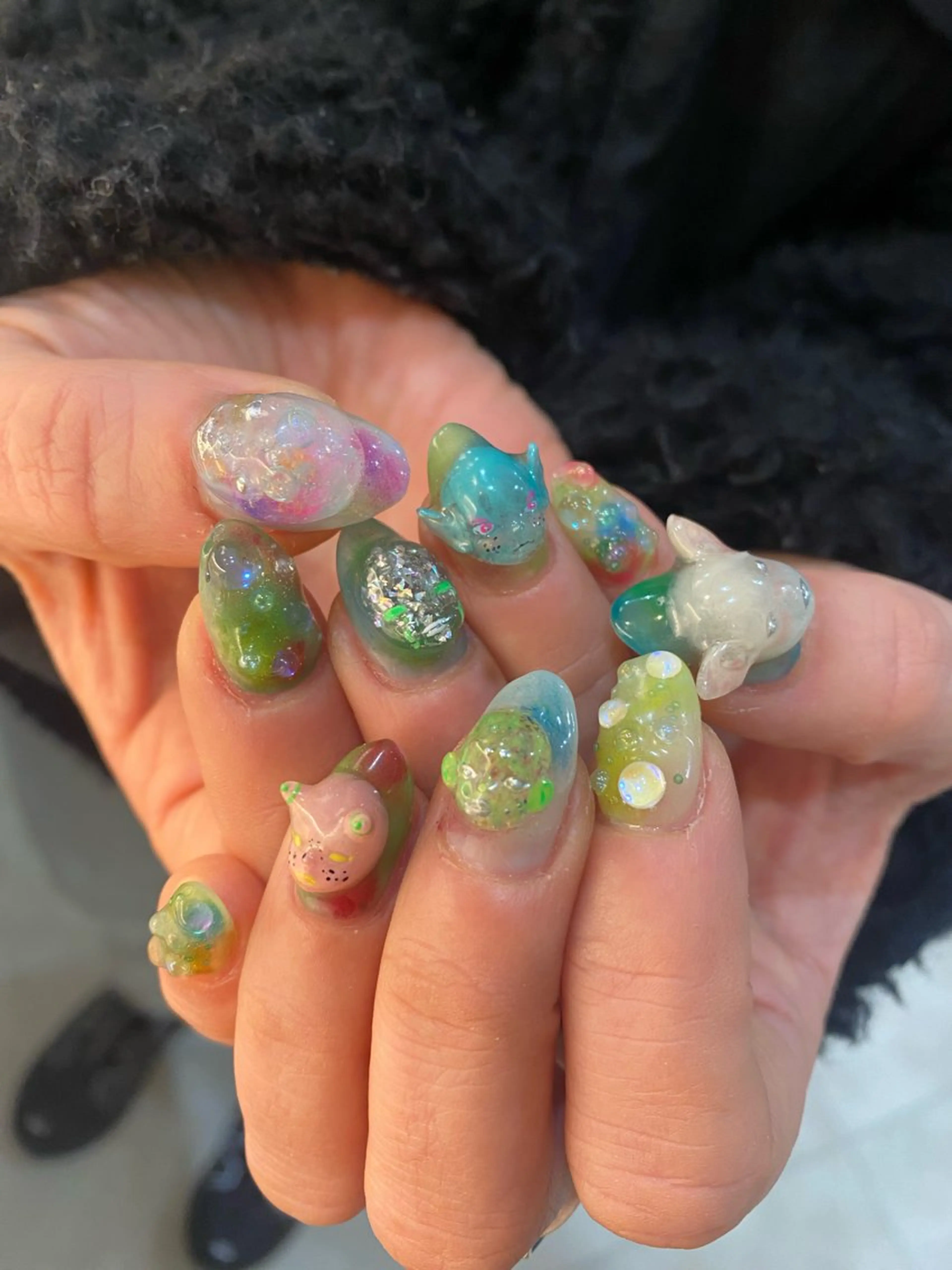 ネイル nano/きもかわ nail🐬🫧のネイルデザイン