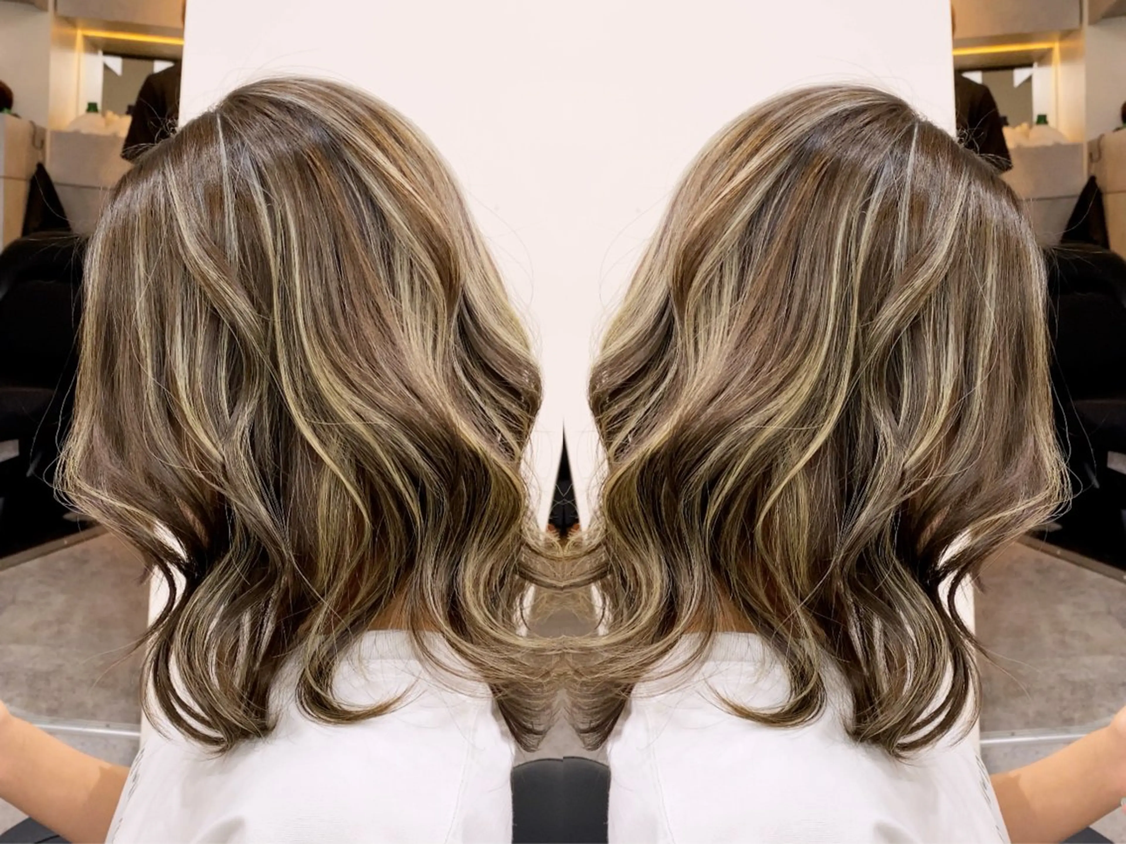 ミディアム カラー 🫧髪質改善/透明感 カラー/山中史也のヘアスタイル