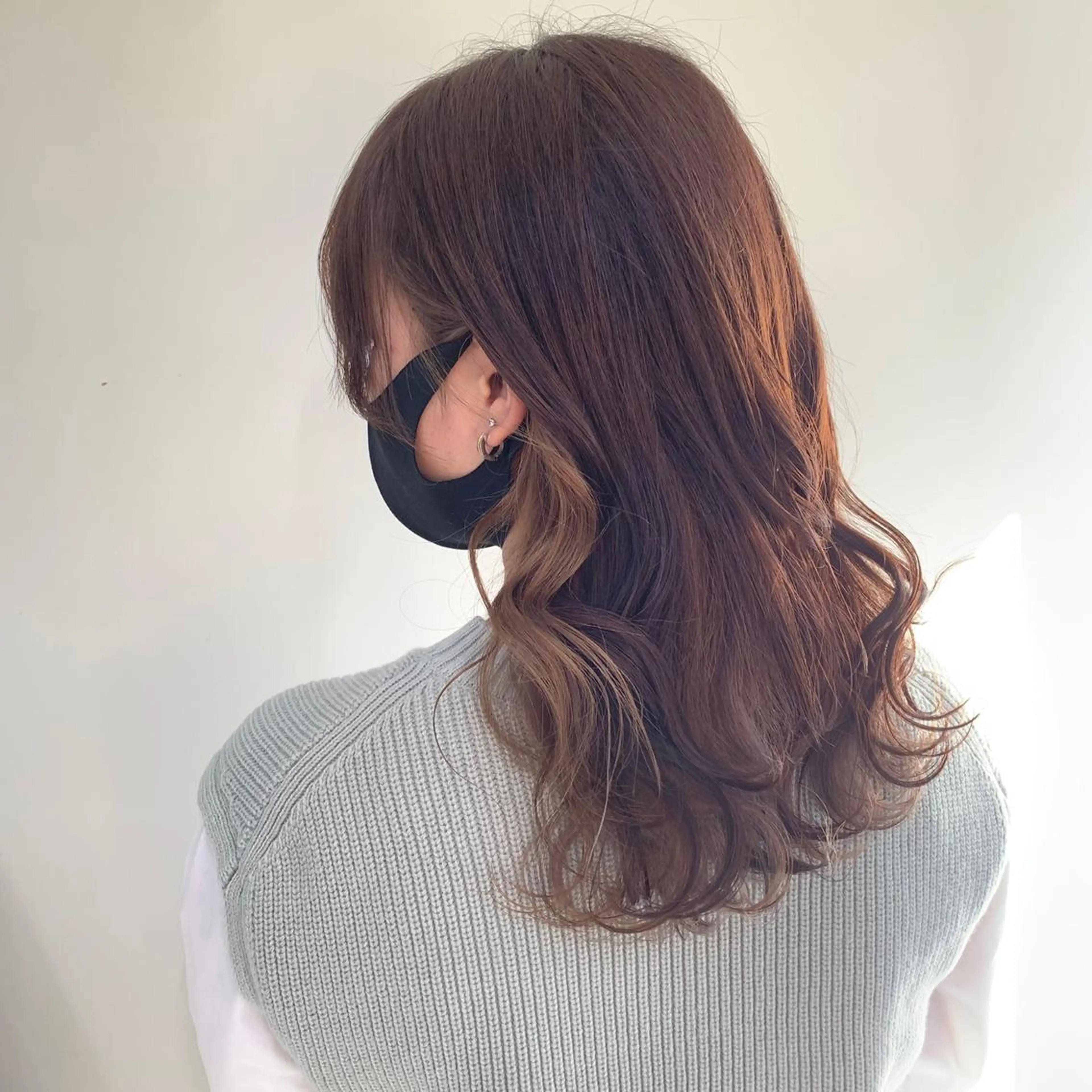 セミロング カラー 美髪"縮毛矯正" 別所レイヤ【なんば】のヘアスタイル