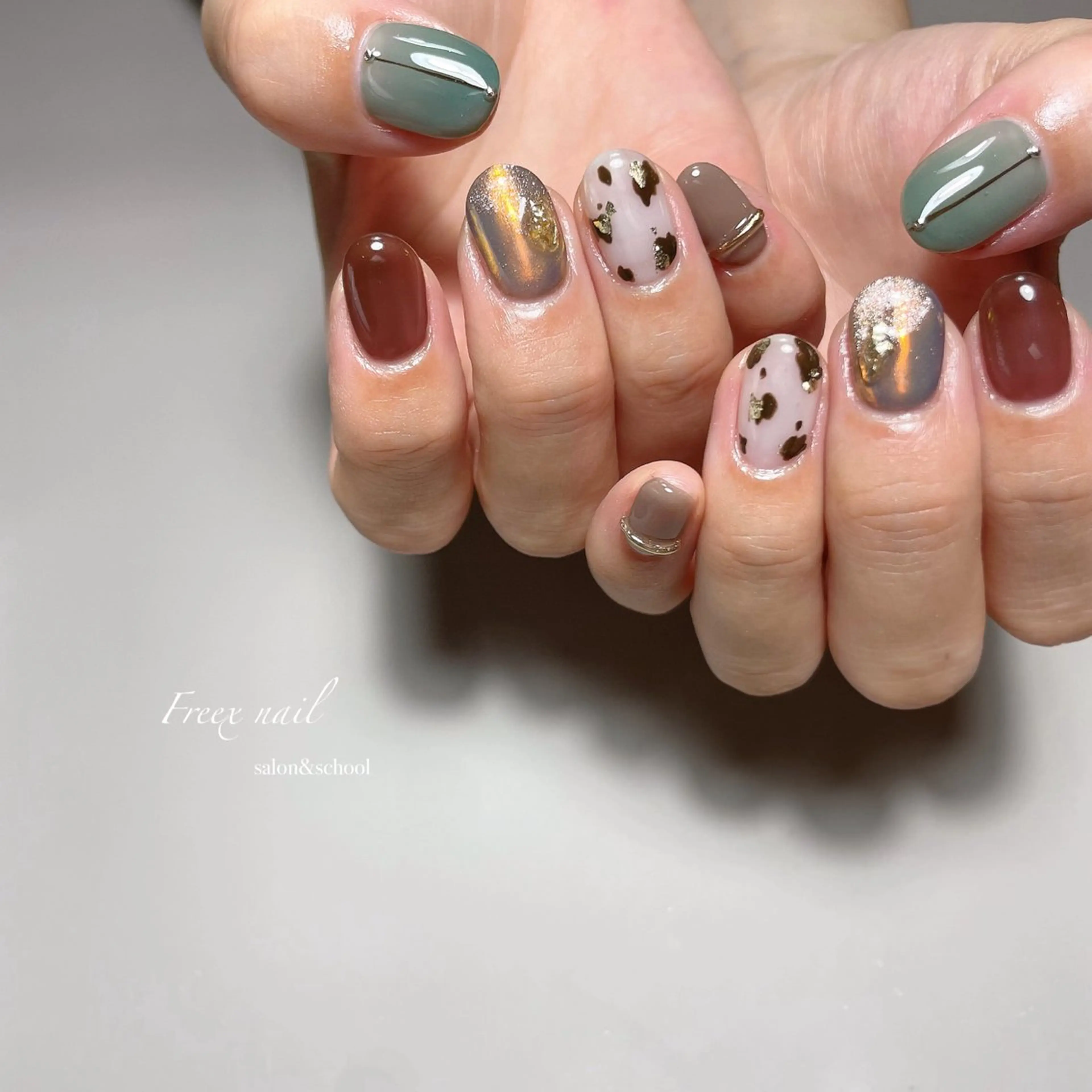 ネイル アニマル柄 ハンドネイル フットネイル freex nail /ニュアンス/個性派のネイルデザイン