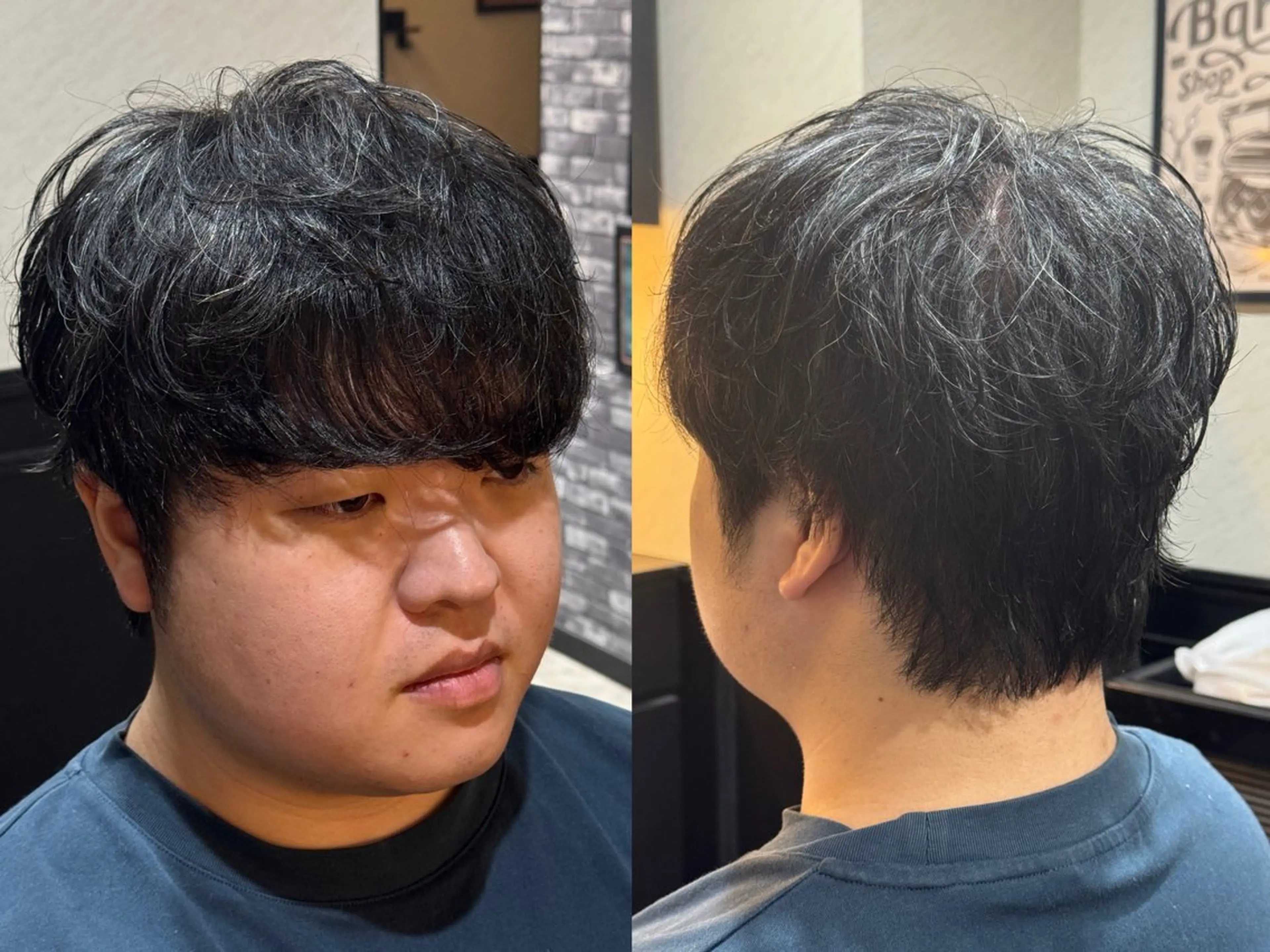 ミディアム カット 有田 光輝のヘアスタイル