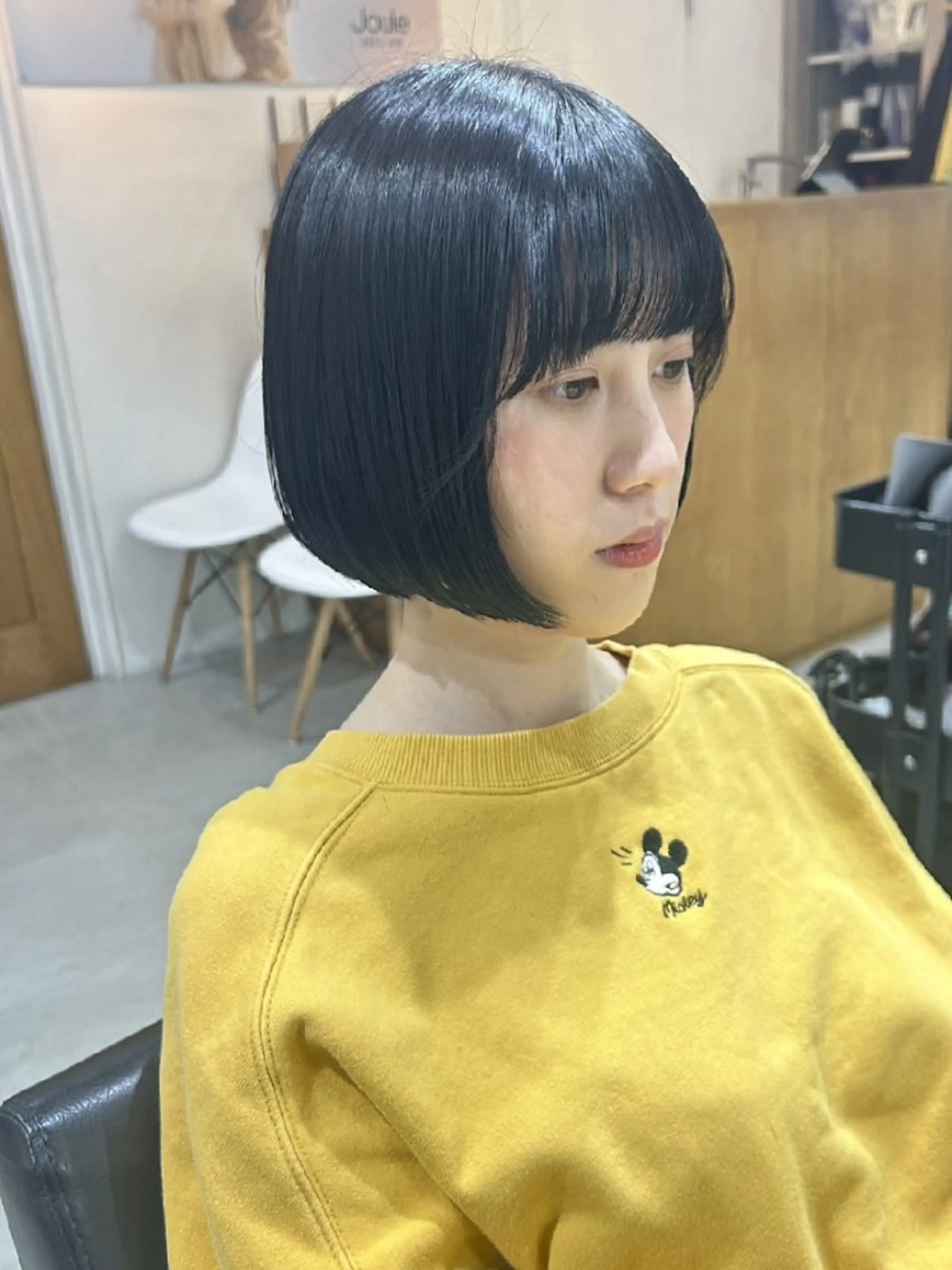 ショート カット ヘアカラー トリートメント 新宿×扱いやすいボブ /ボブ専門TAMEのヘアスタイル