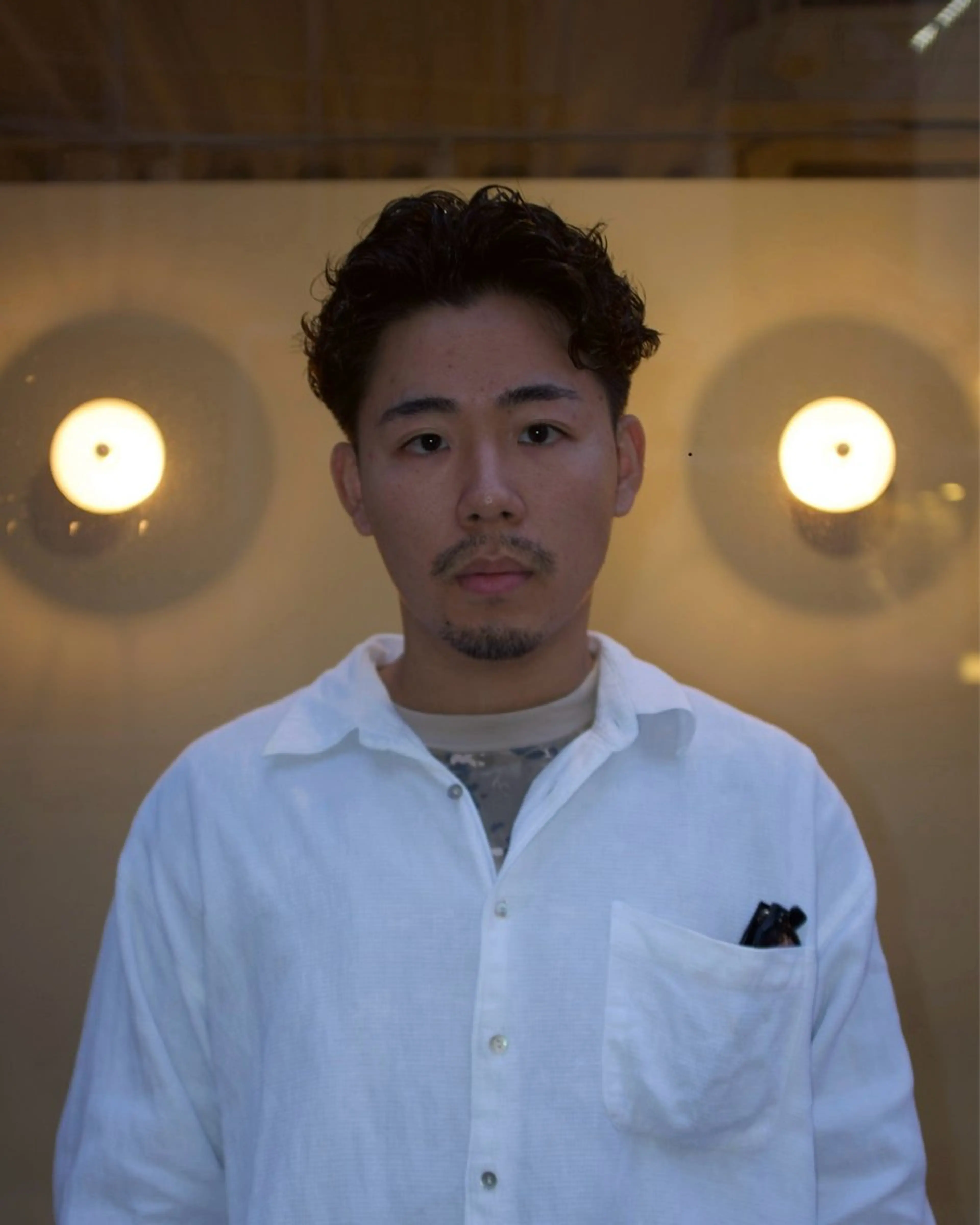 ショート パーマ メンズ カット パーマ ラフショートブリー チカラー⚡️リュウジのヘアスタイル