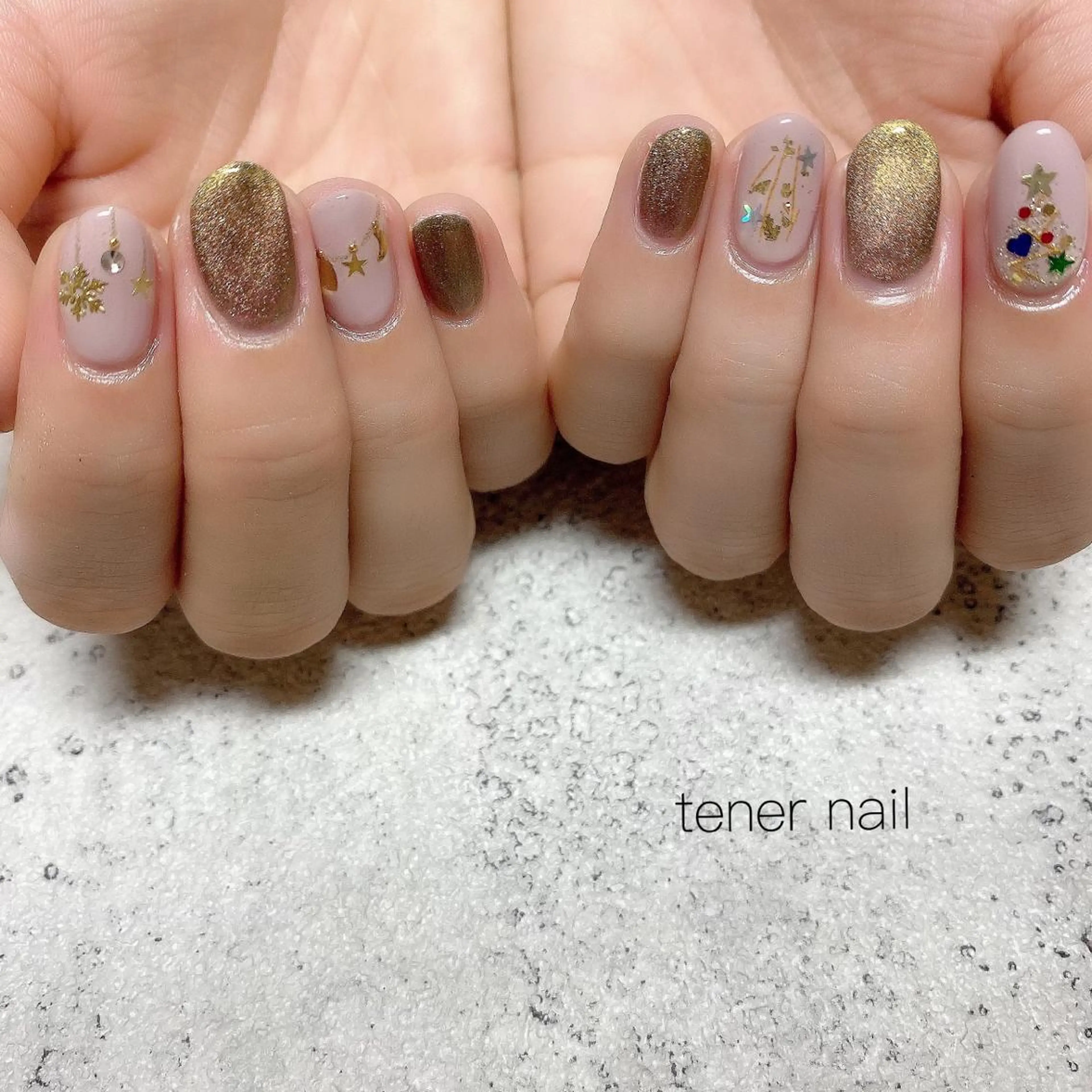 ネイル 冬ネイル クリスマス テネルネイル tener nailのネイルデザイン
