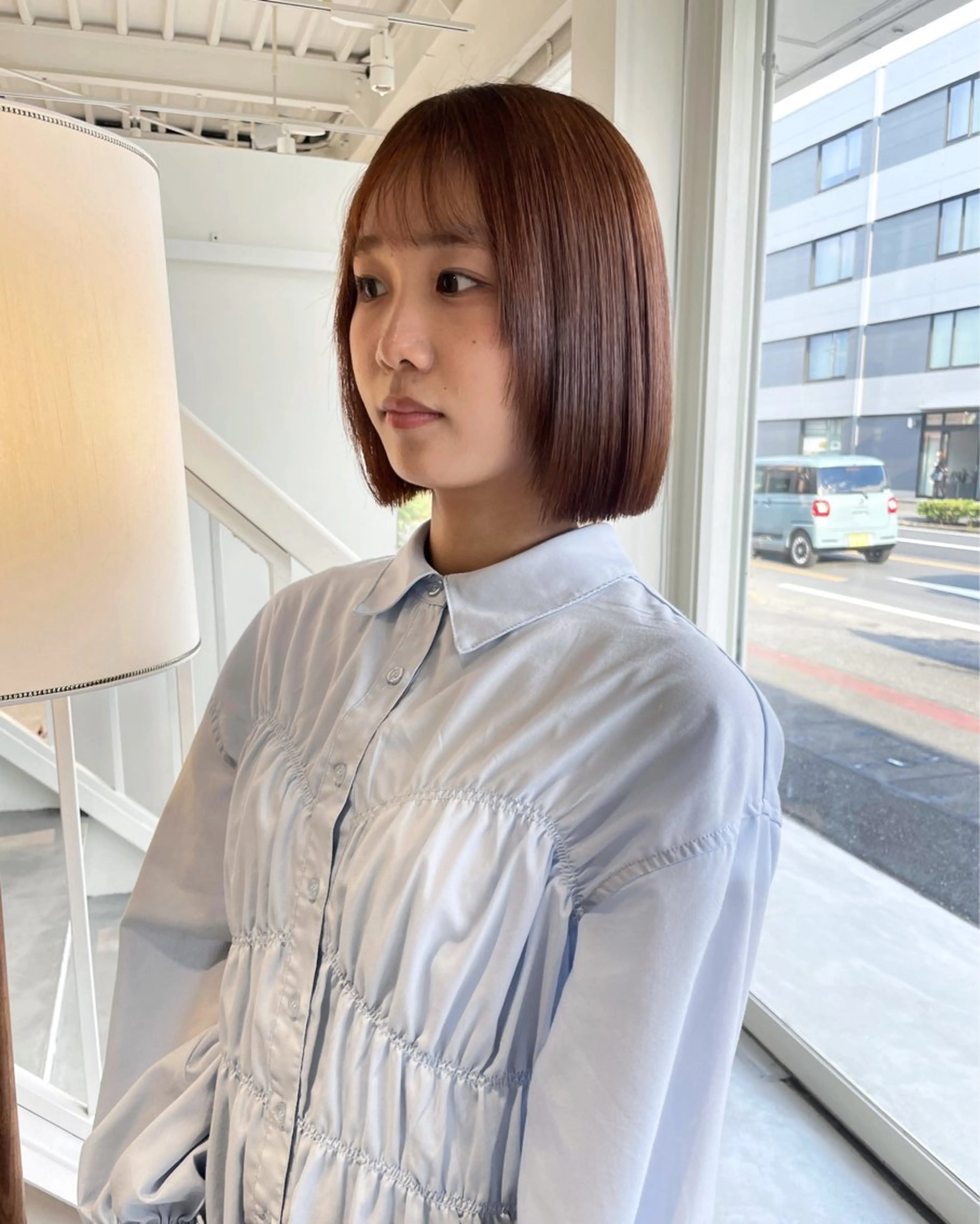ショート カラー ヘアカラー 林 千聖のヘアスタイル