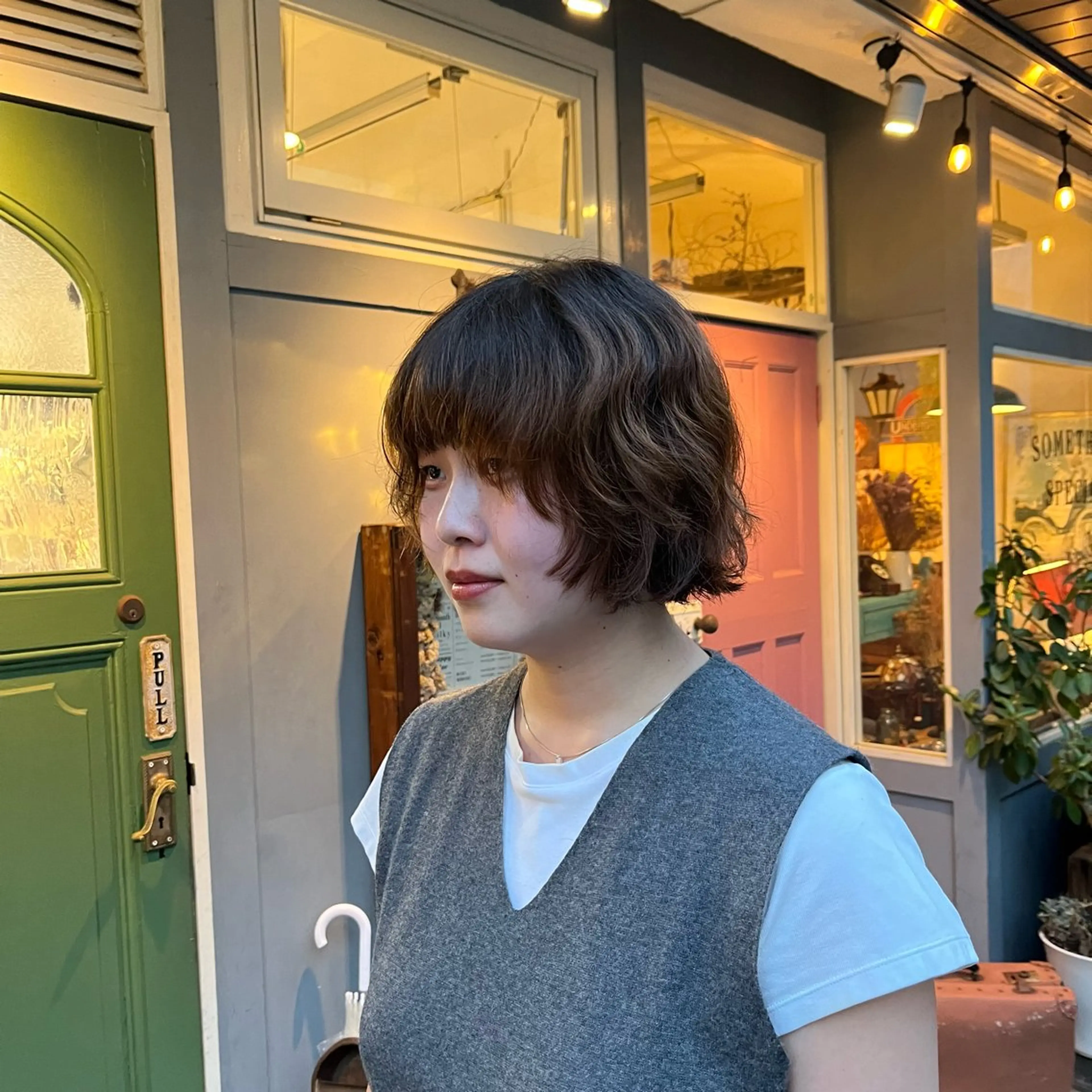 ショート パーマ カット パーマ ヘッドスパ benji 学芸大学所属・朝が楽なパーマ 🌱ショート/緒方椋のヘアスタイル