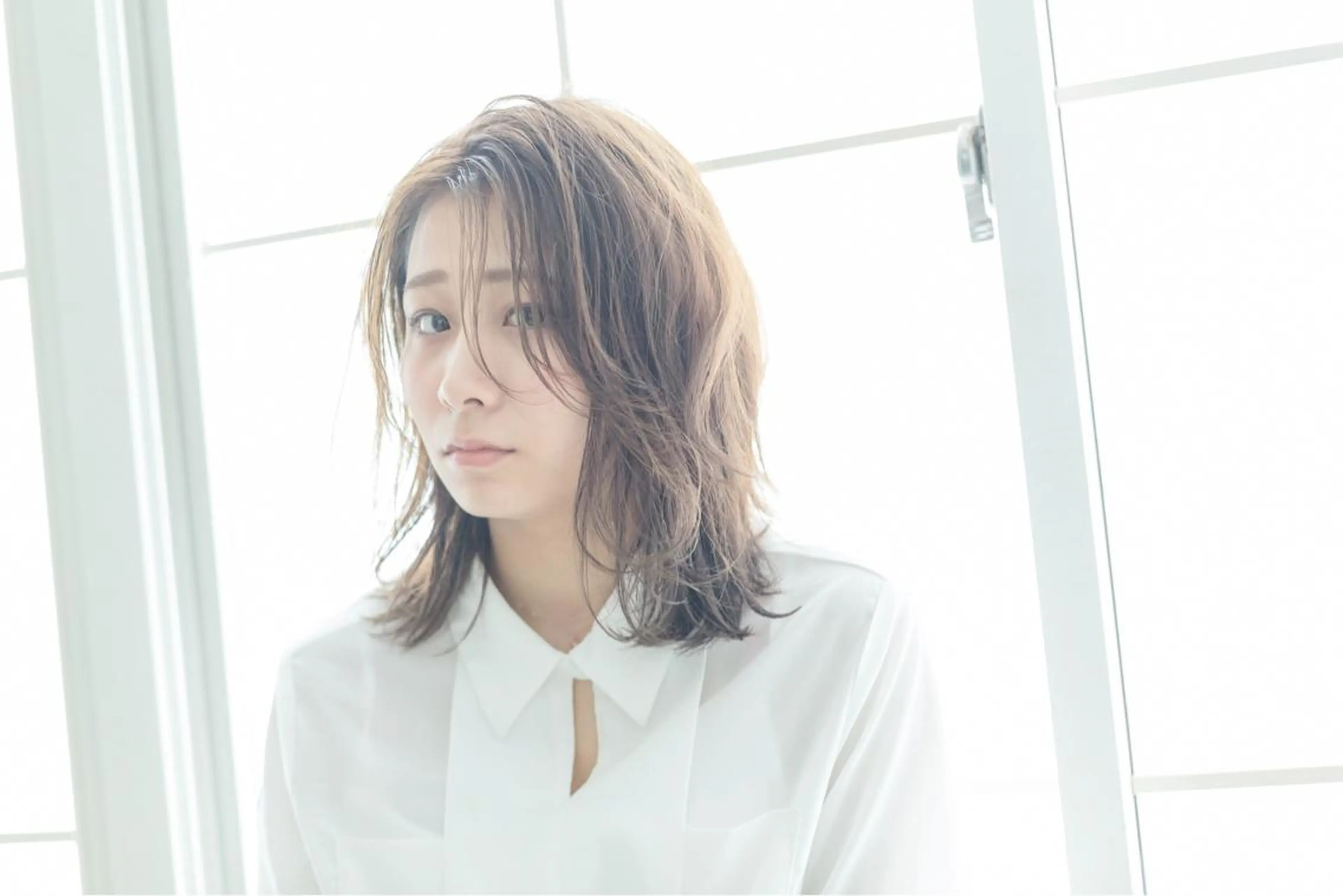 セミロング カラー パーマ シールエクステ⭐️ オオミタクヤのヘアスタイル