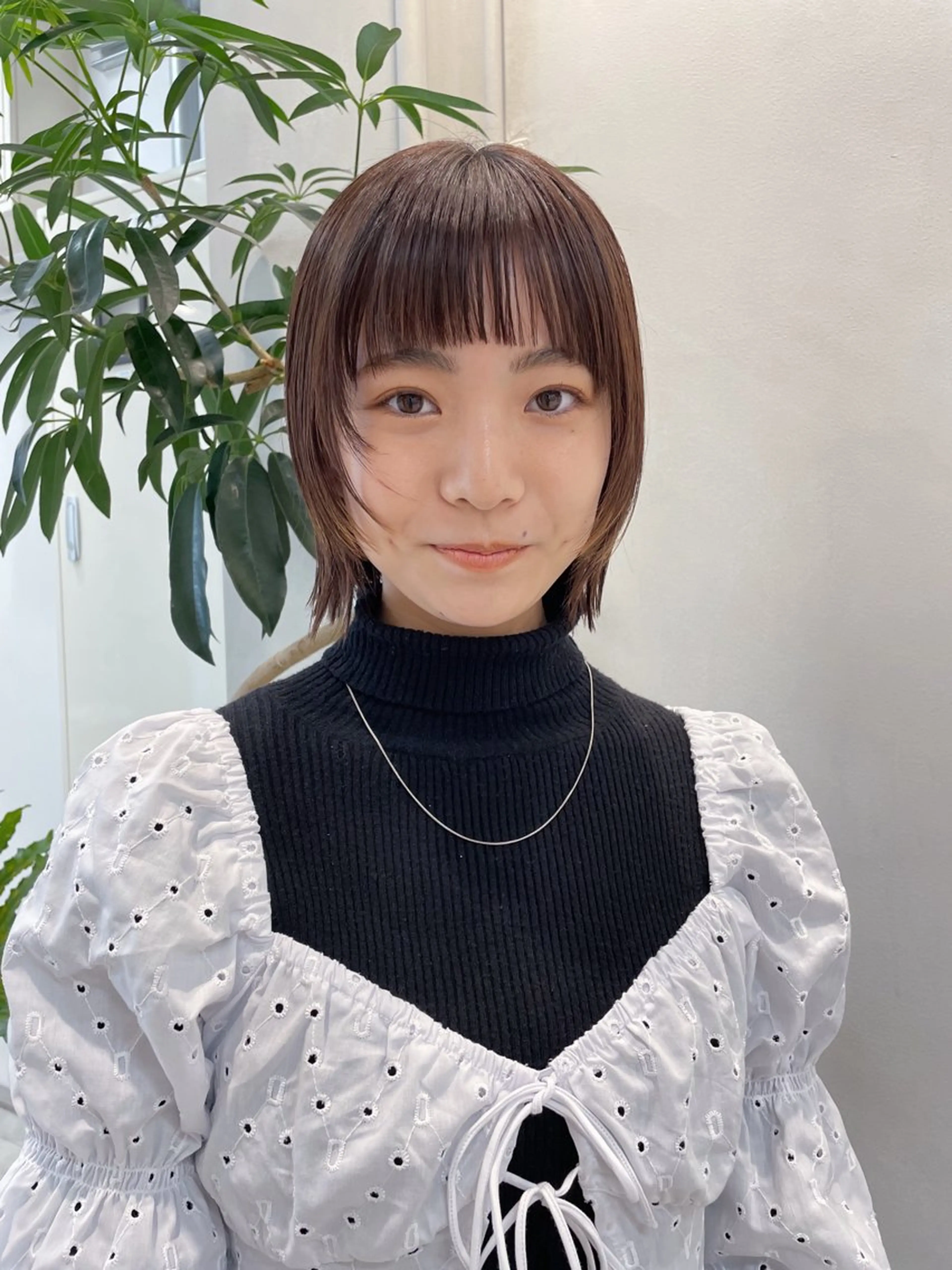 ミディアム 青木 優歩のヘアスタイル