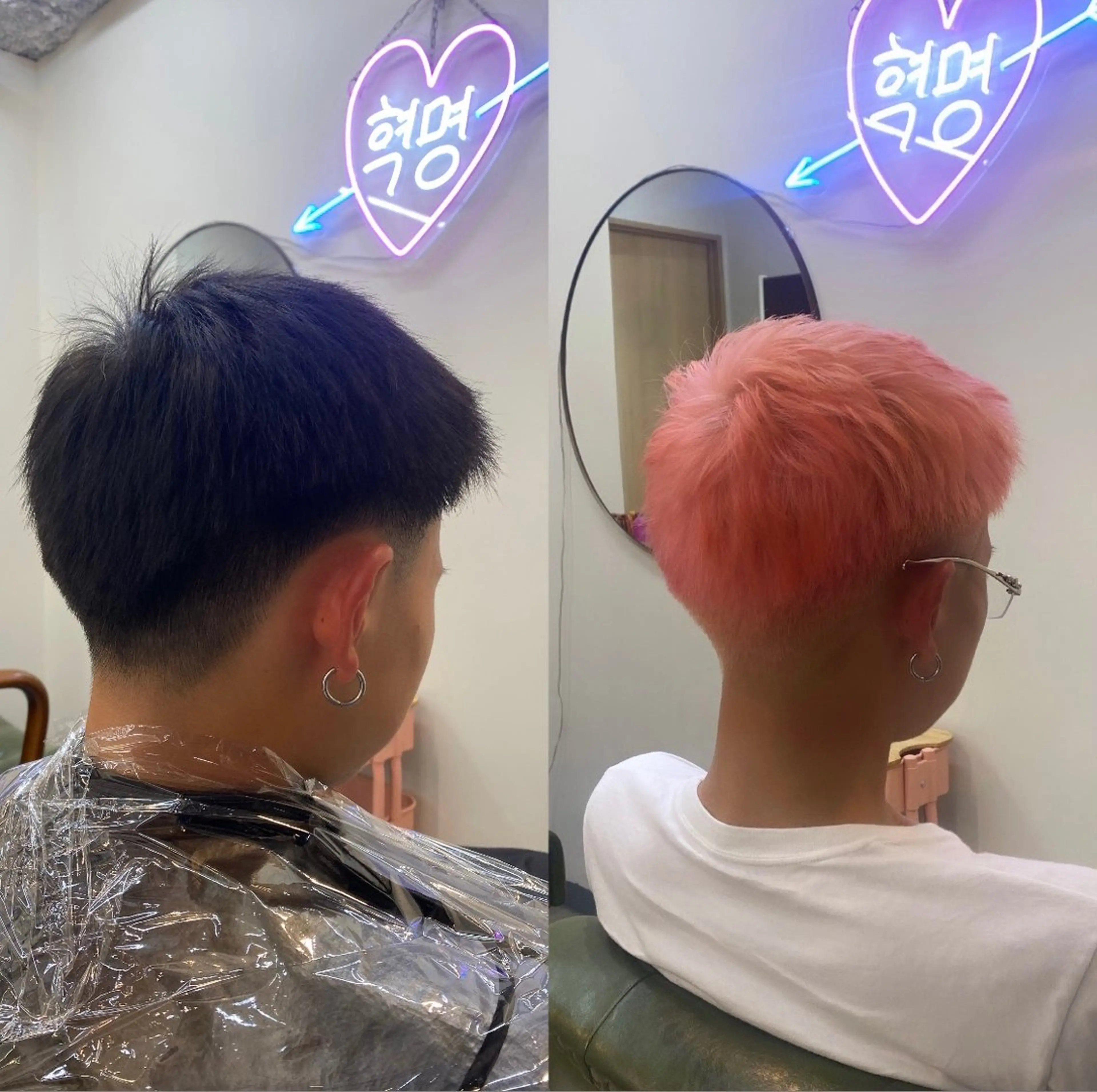 カラー メンズ ピンクカラー RISE 我孫子/佐藤亮太のヘアスタイル