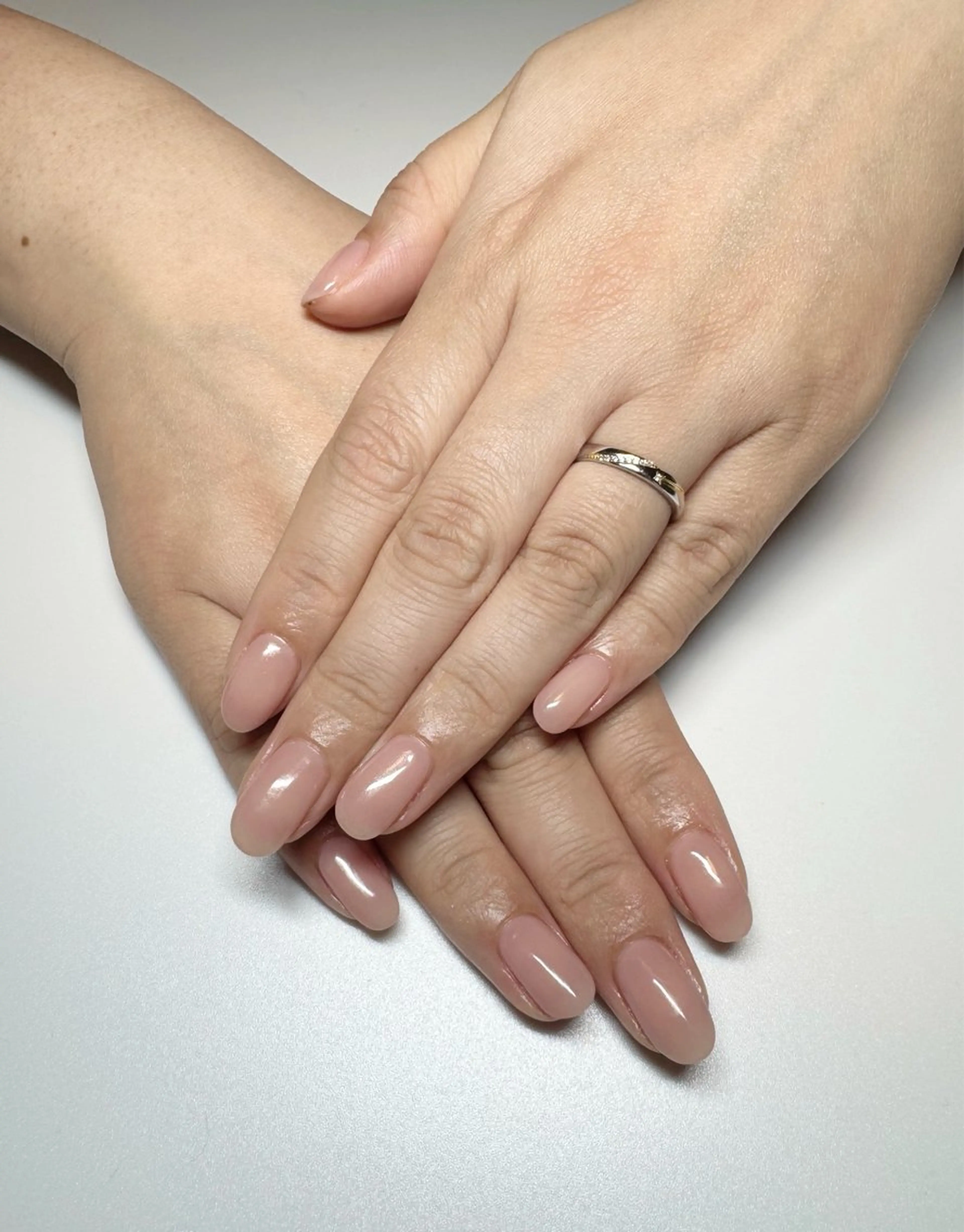 ネイル オフィスネイル ワンカラーネイル ピンク ハンドネイル Nave NAOのネイルデザイン