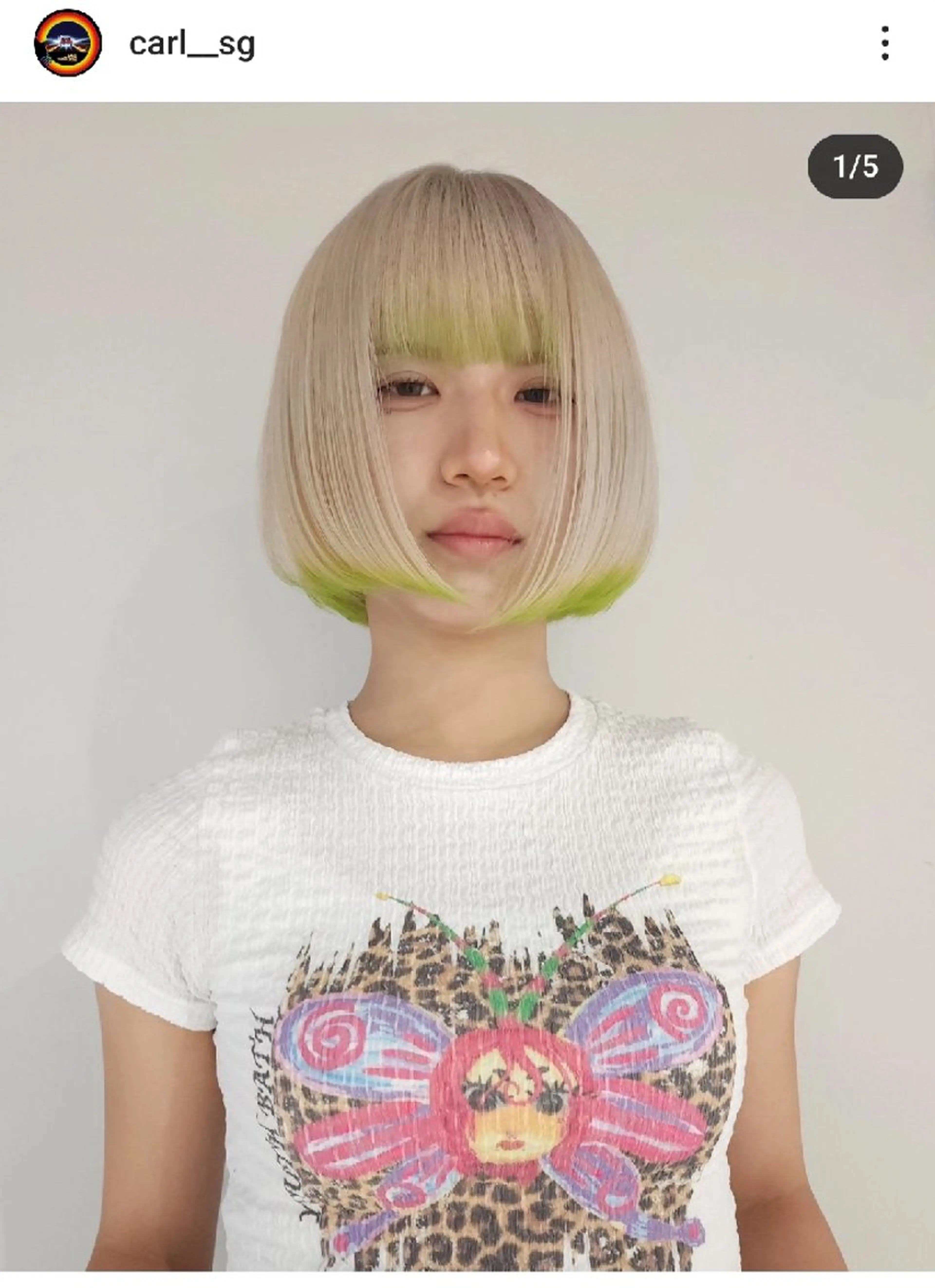 ショート カラー ブリーチ 顔まわりレイヤー 顔周りカット レイヤーカット カット ヘアカラー トリートメント ハイトーン/ブリーチ /デザインカラーのヘアスタイル