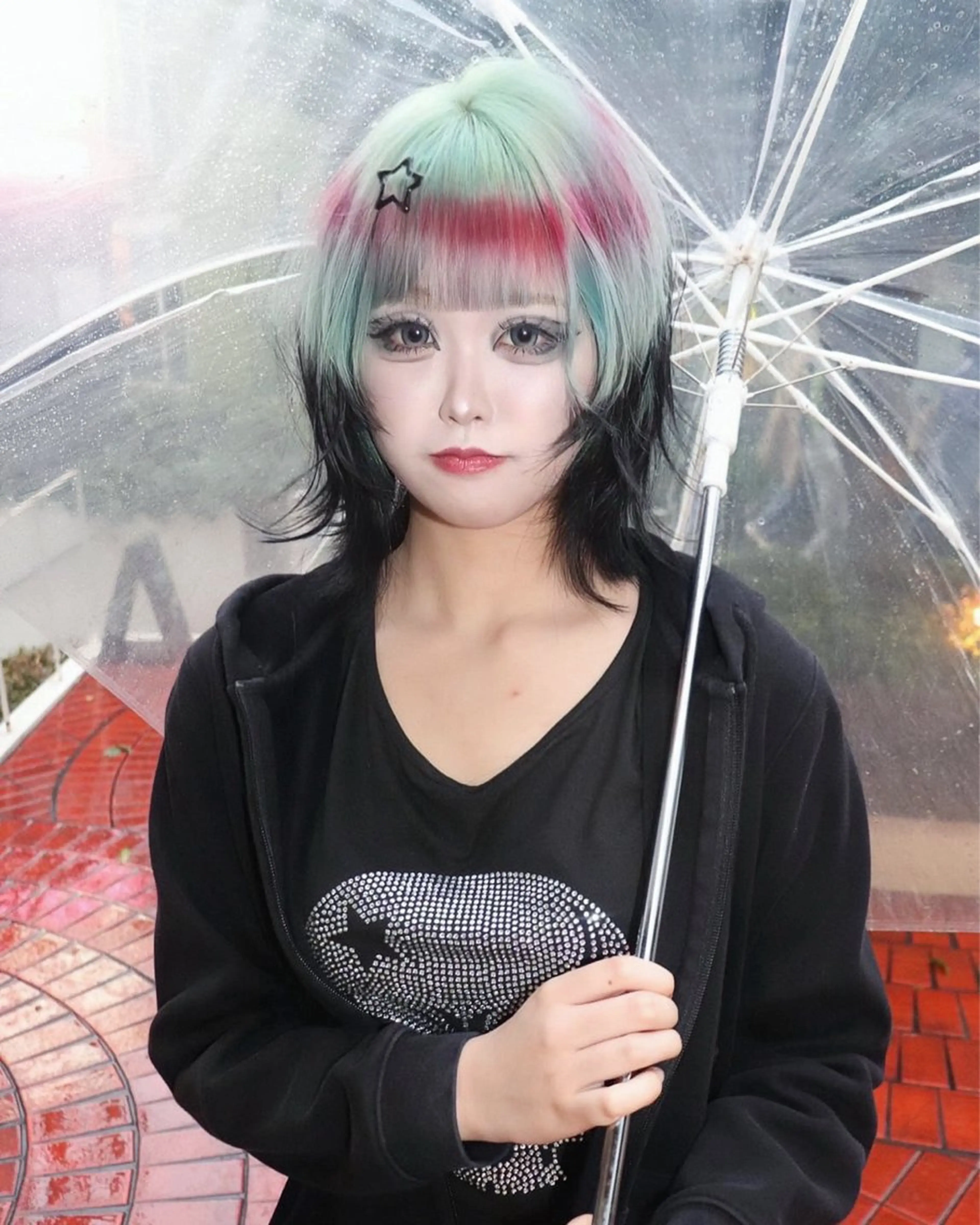 ミディアム カラー ヘアアレンジ @kyoniyy KYONIのヘアスタイル