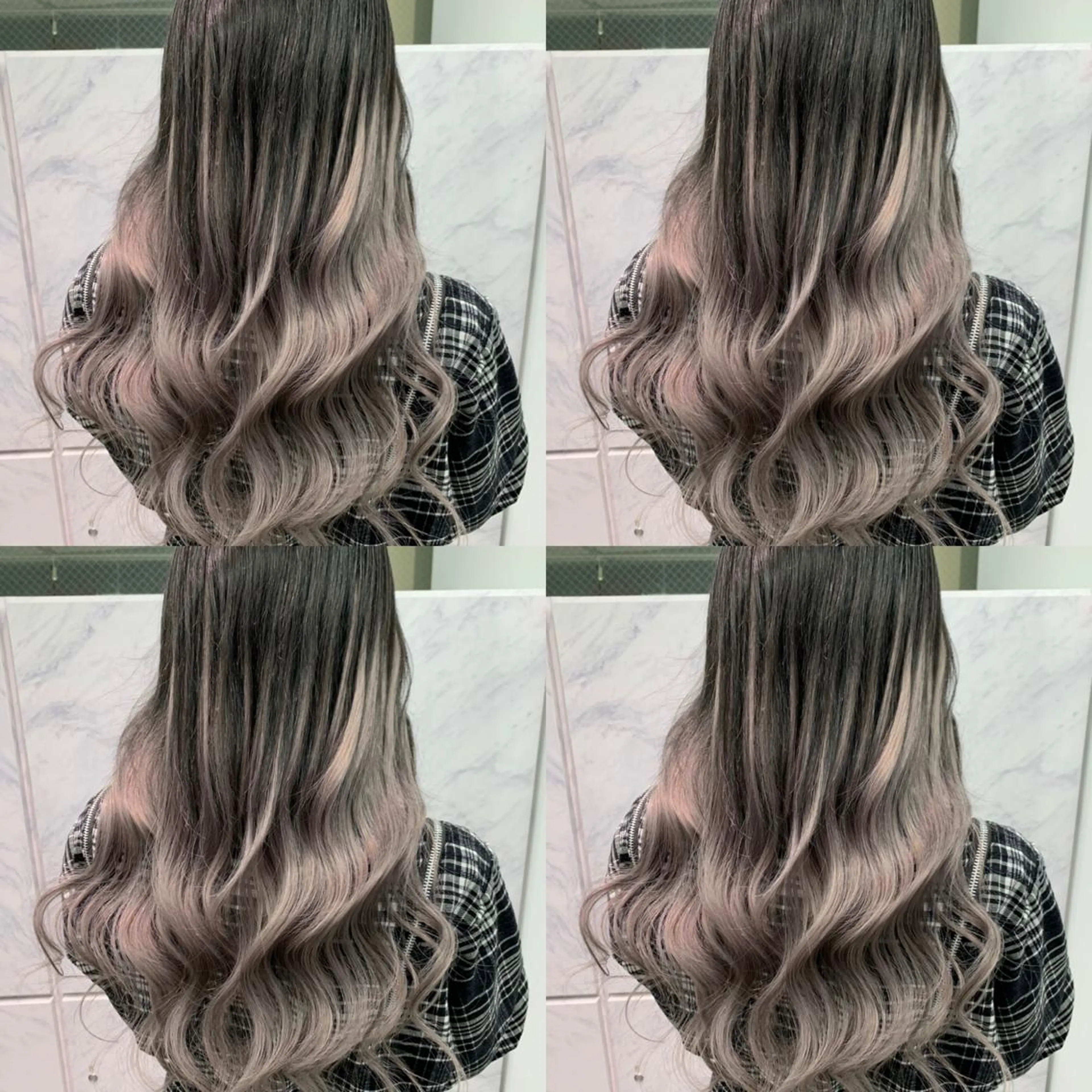 ロング プルエクステ エクステ ハイライト ヨシンモリ 韓国風ヘア ヘアカラー エクステ プルエクステ 🖤MIYUのヘアスタイル