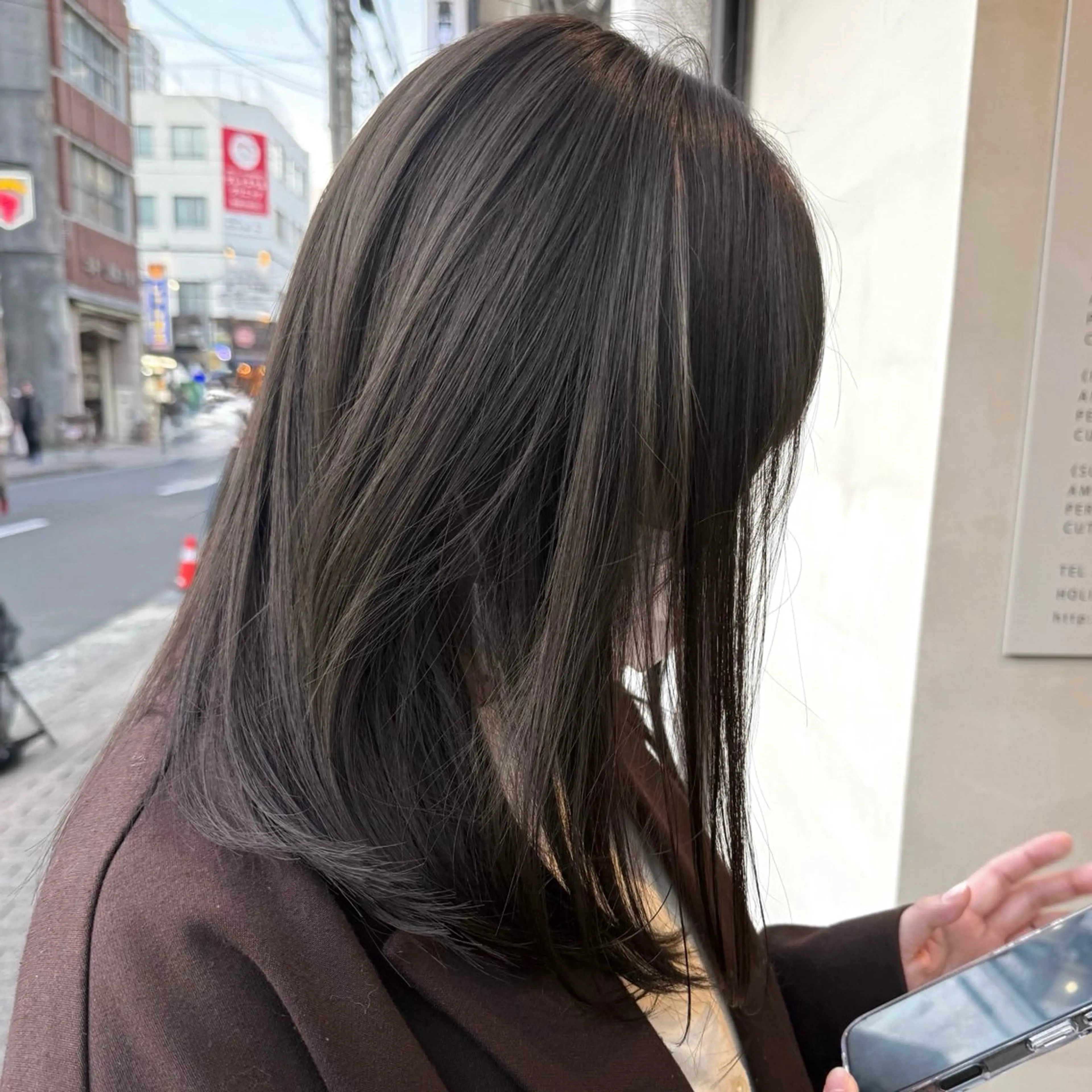 ミディアム カット ヘアカラー ボブ/ミニボブ/ 外はねボブ/ひなこのヘアスタイル
