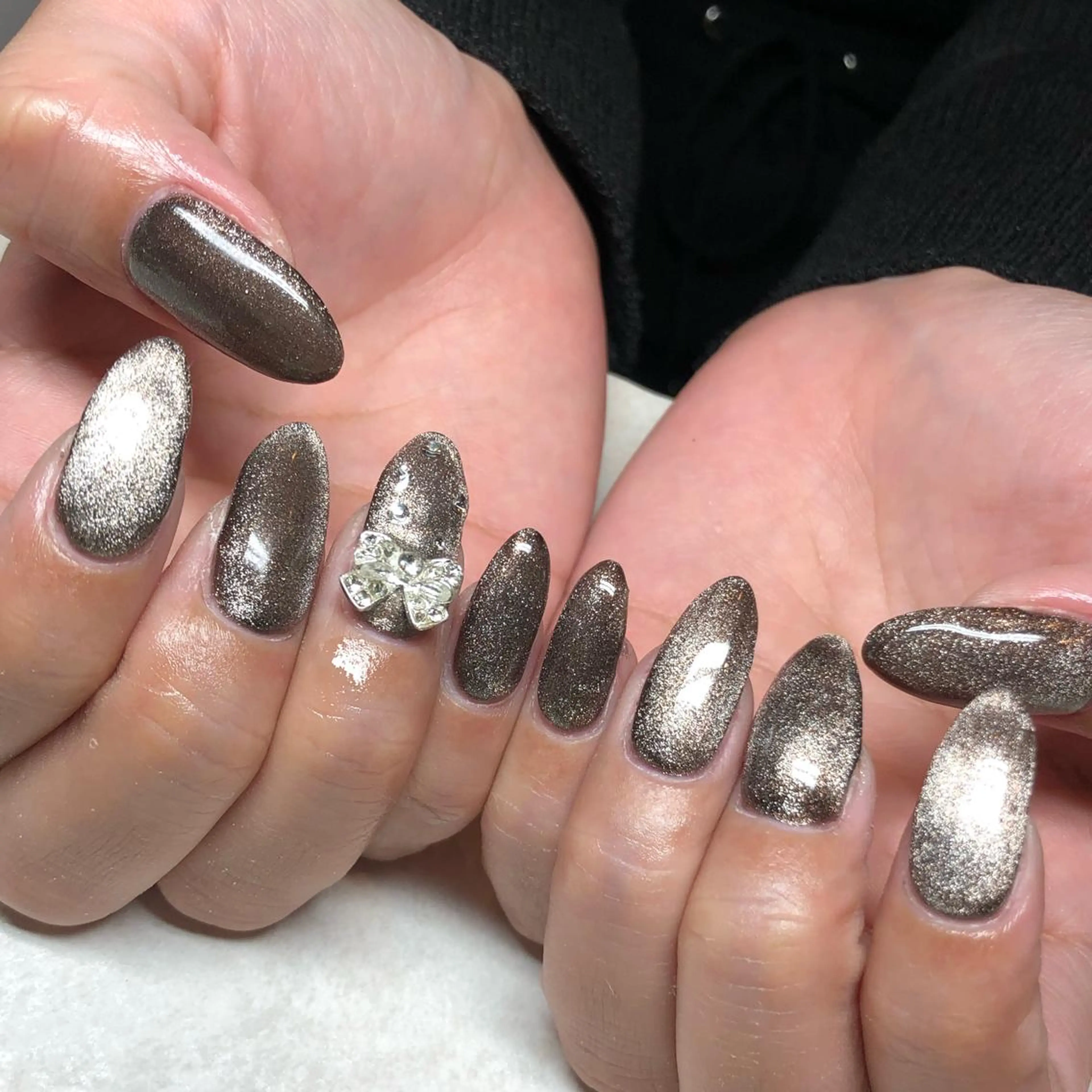 ネイル 韓国ネイル マグネットネイル ワンカラーネイル ハンドネイル tiare ayaのネイルデザイン