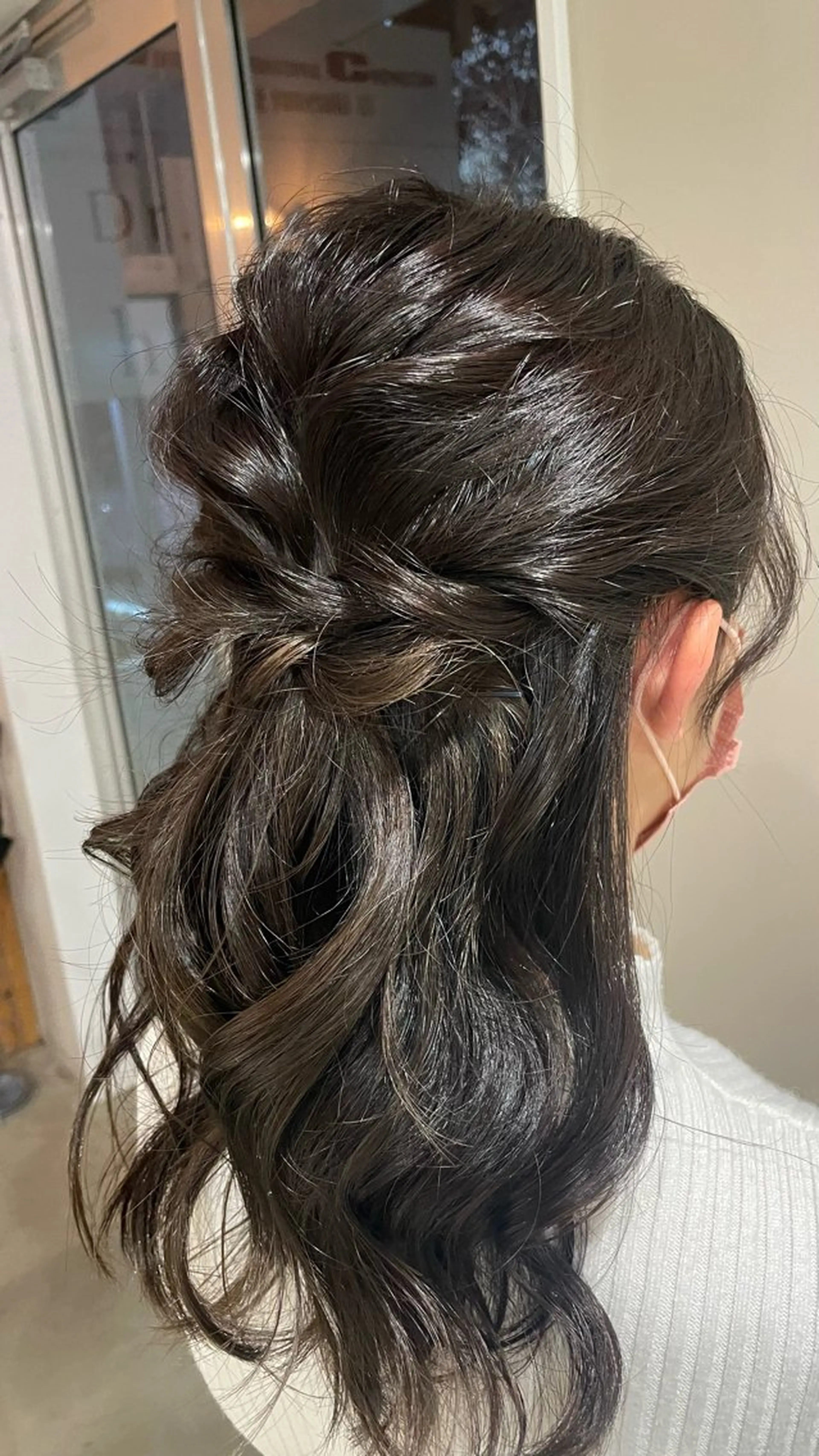 セミロング カラー ヘアアレンジ ベージュカラー オリーブベージュ 郡山/透明感カラー /馬場アンドレアのヘアスタイル