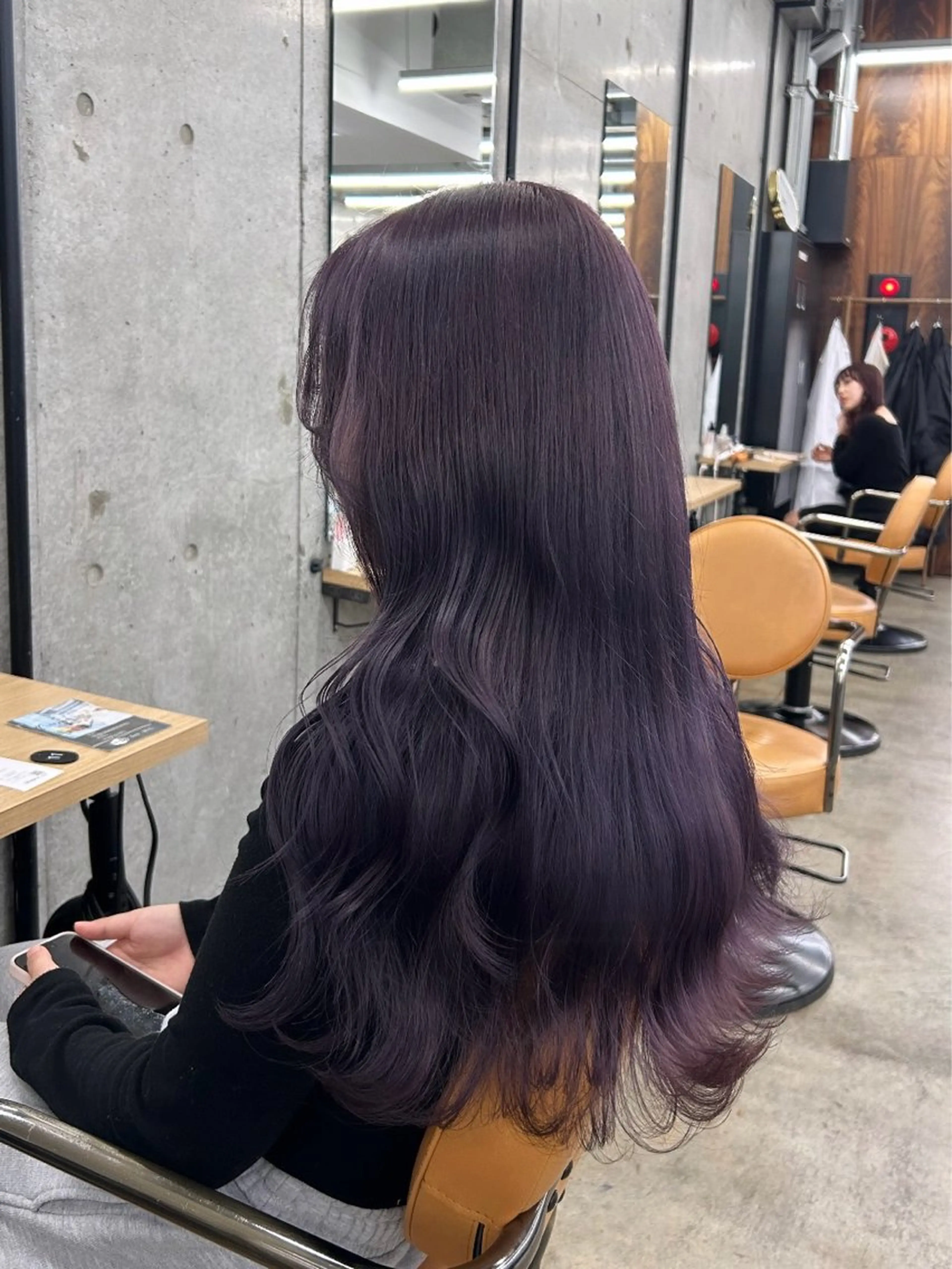 ロング カラー カット ヘアカラー トリートメント 🌷ラベンダーピンク 顔まわり🌷ねいろのヘアスタイル