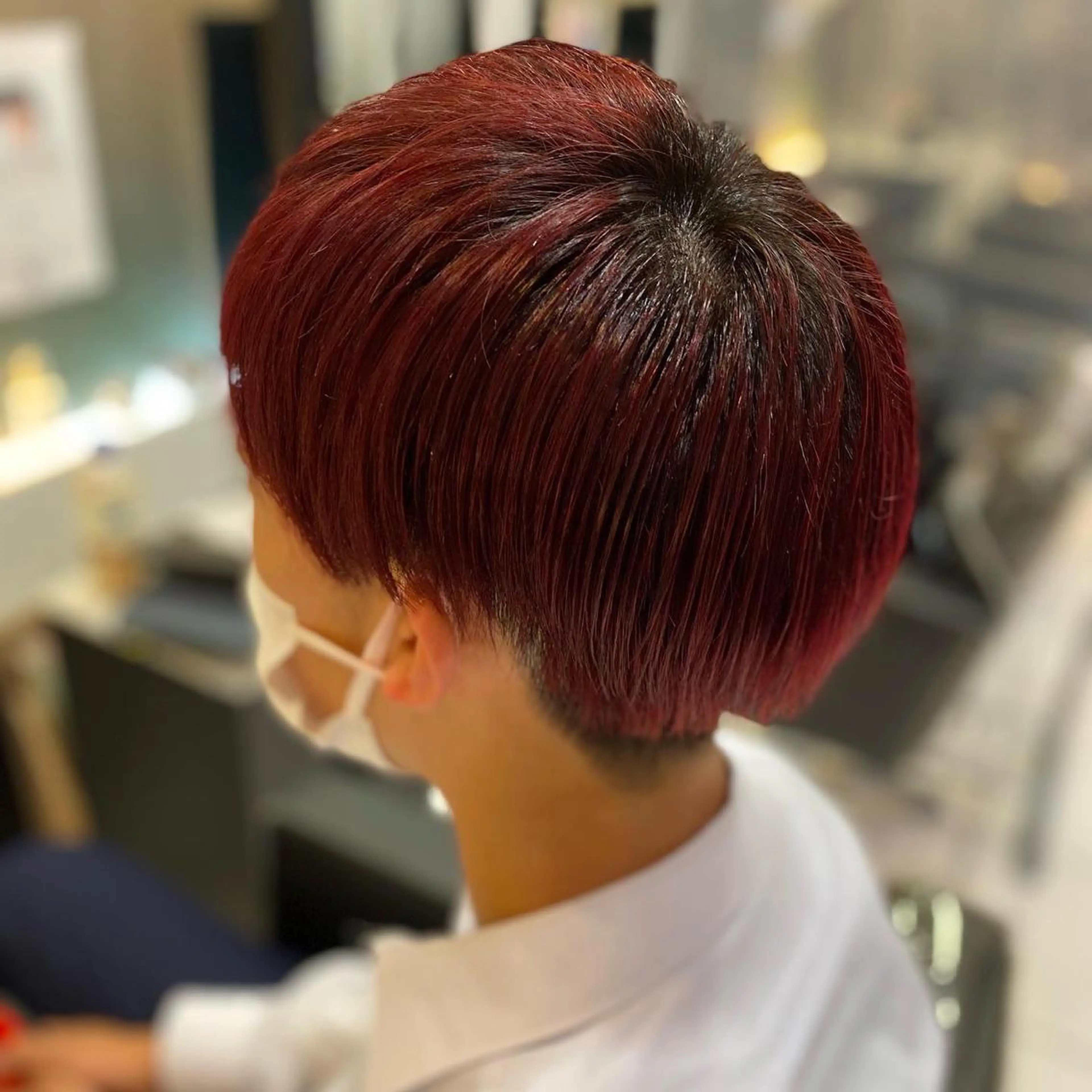 ショート YASU🍎CUT 赤系カラー/ヘアケアのヘアスタイル