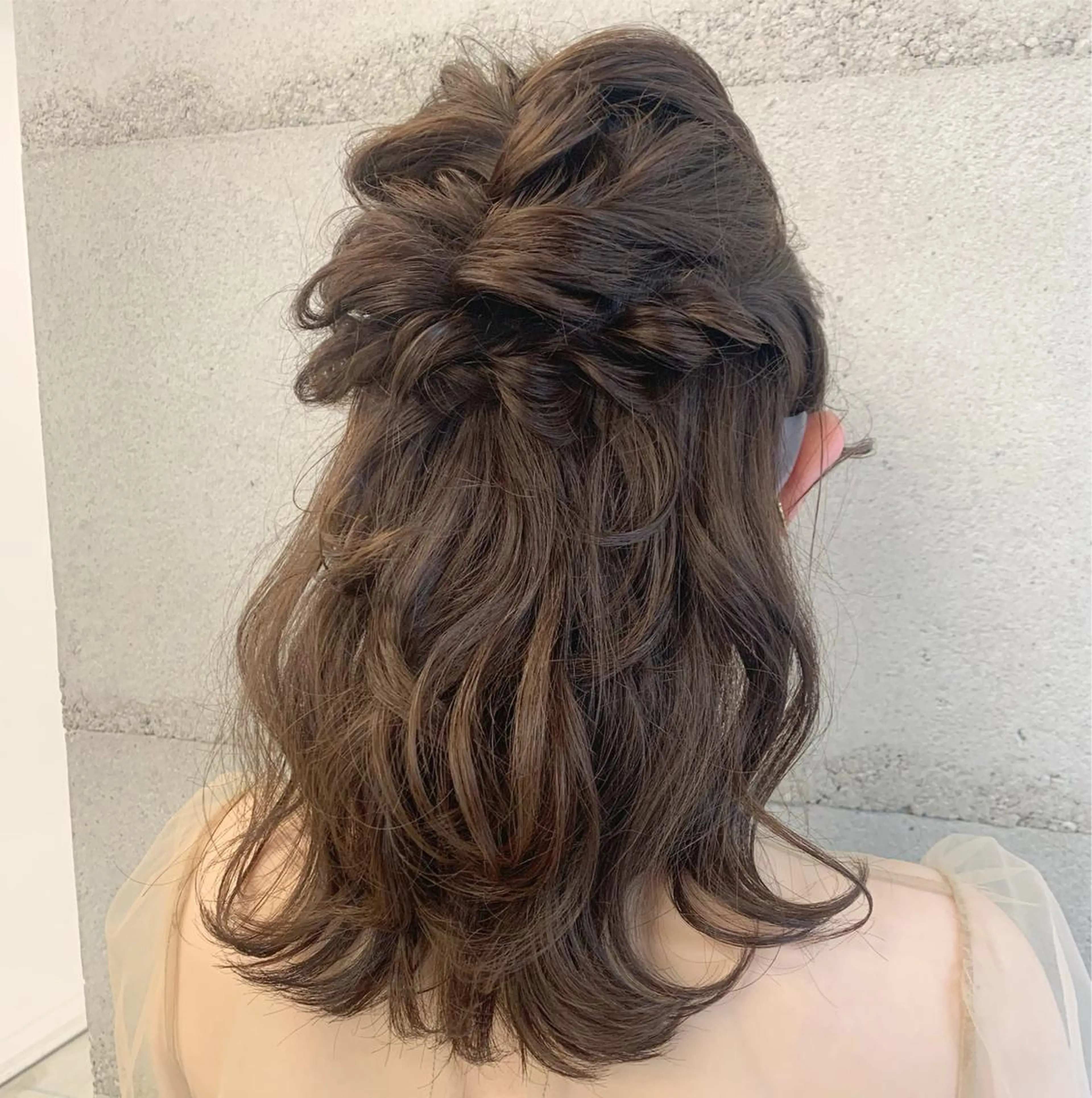 ミディアム カラー 透明感/オリーブ/ グレージュ/YUKAのヘアスタイル