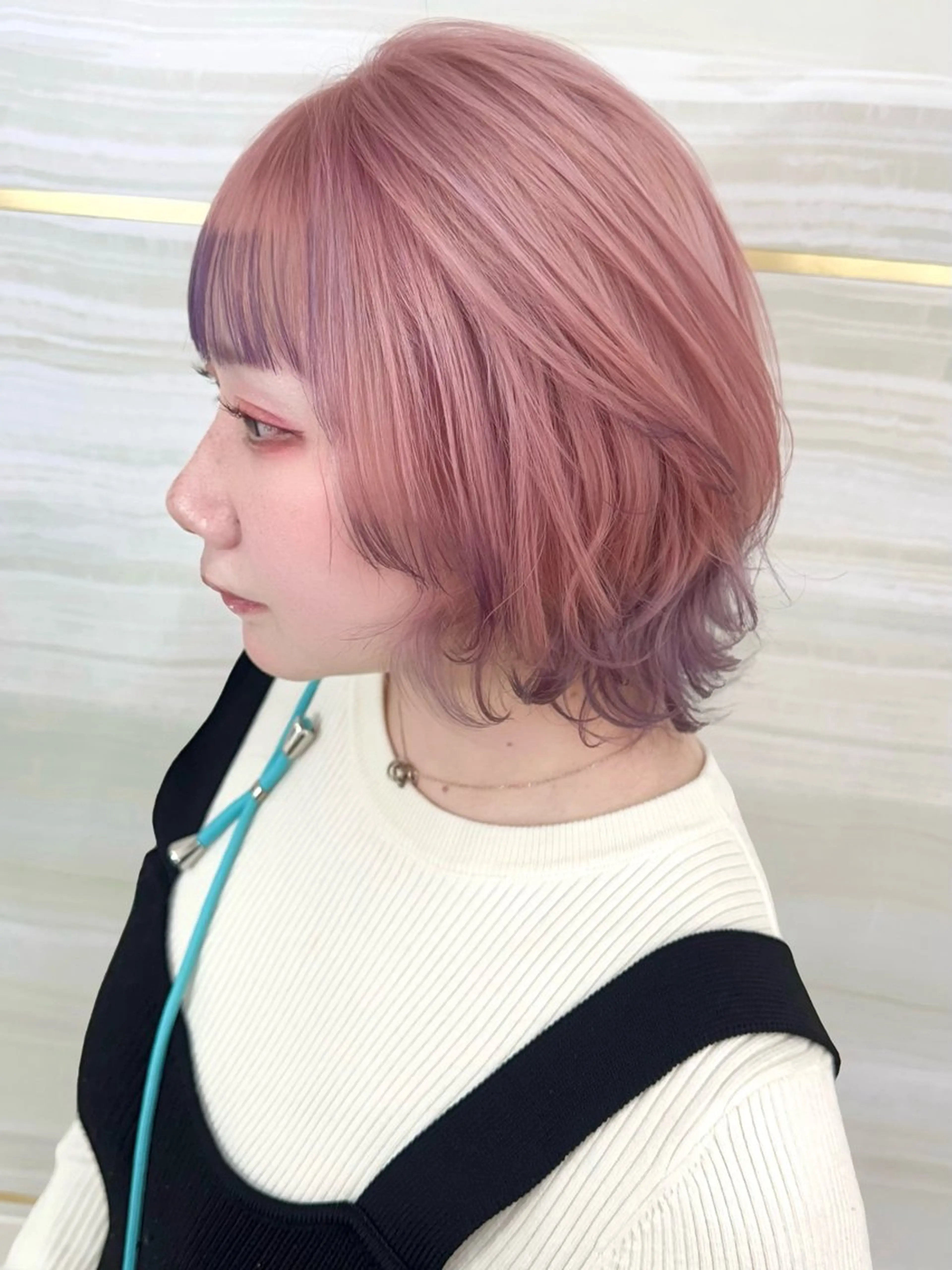 ミディアム カラー ベージュカラー ブリーチ ブラウンカラー ケアブリーチ ハイトーンカラー カット ヘアカラー トリートメント 🦋高瀬寛菜🦋 韓国/ブリーチのヘアスタイル