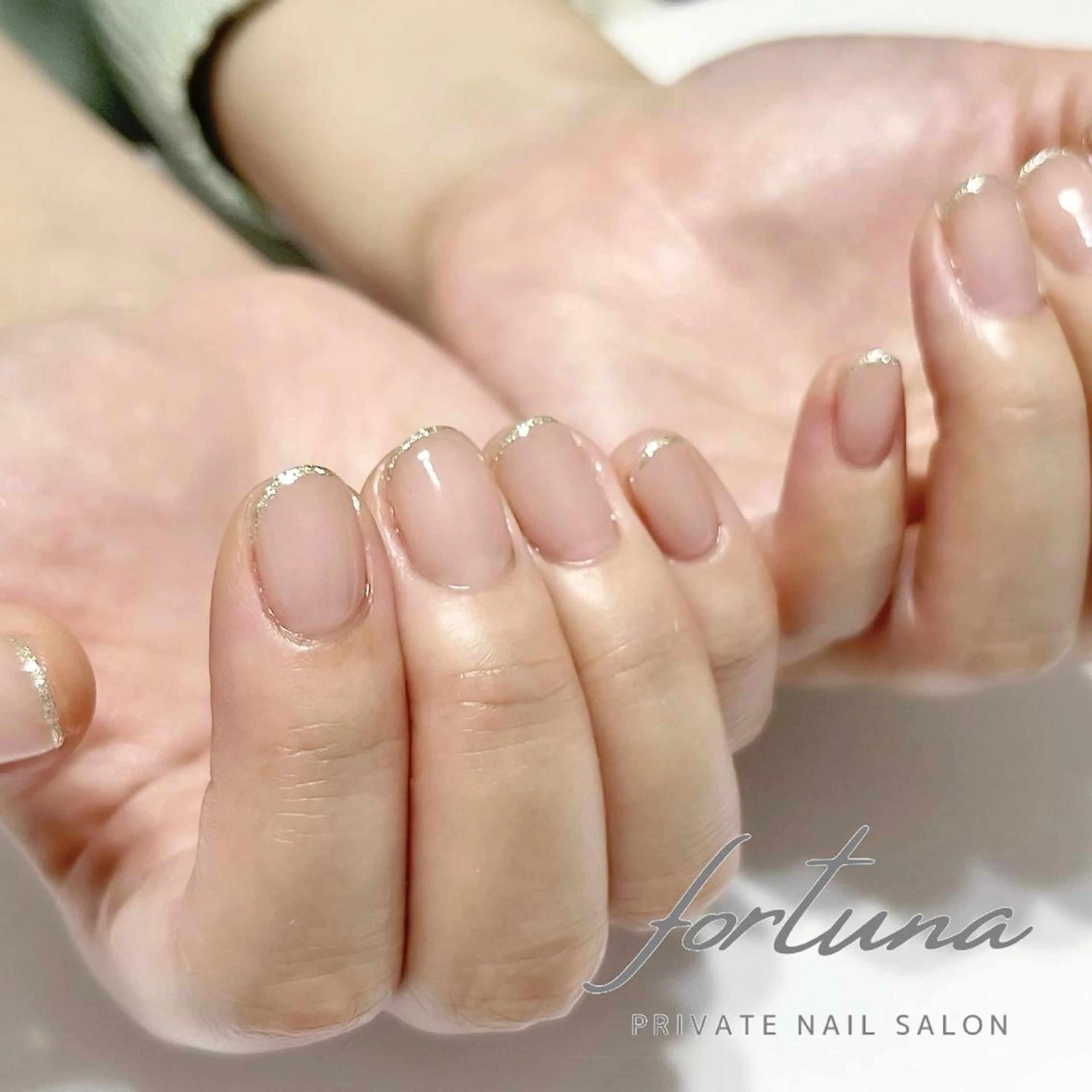 ネイル ラメ(グリッター) オフィスネイル ワンカラーネイル シンプルネイル fortuna 武藤裕美のネイルデザイン