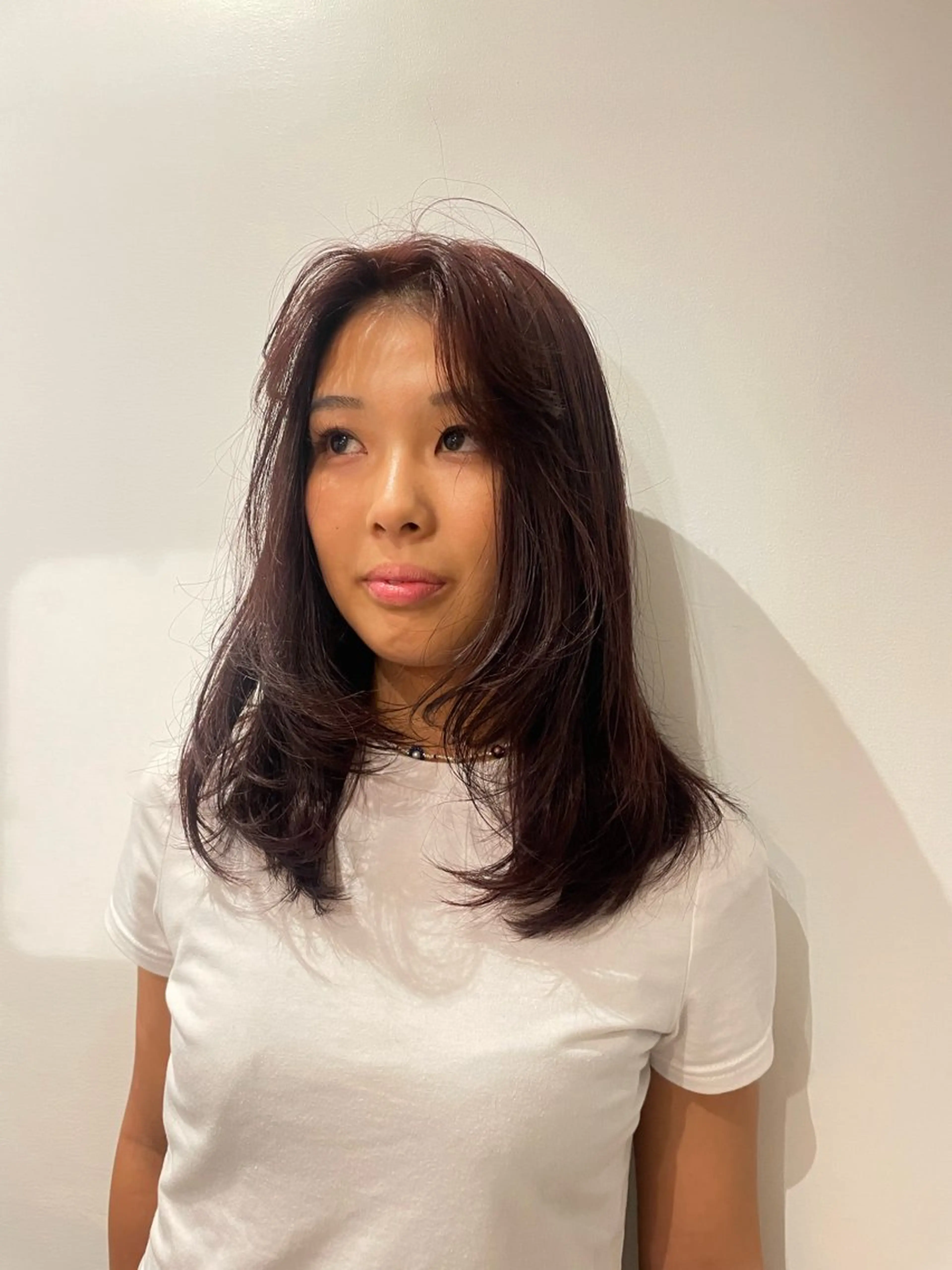 セミロング カット ヘアカラー ゆるふわガーリーst yle🩰yuukaのヘアスタイル