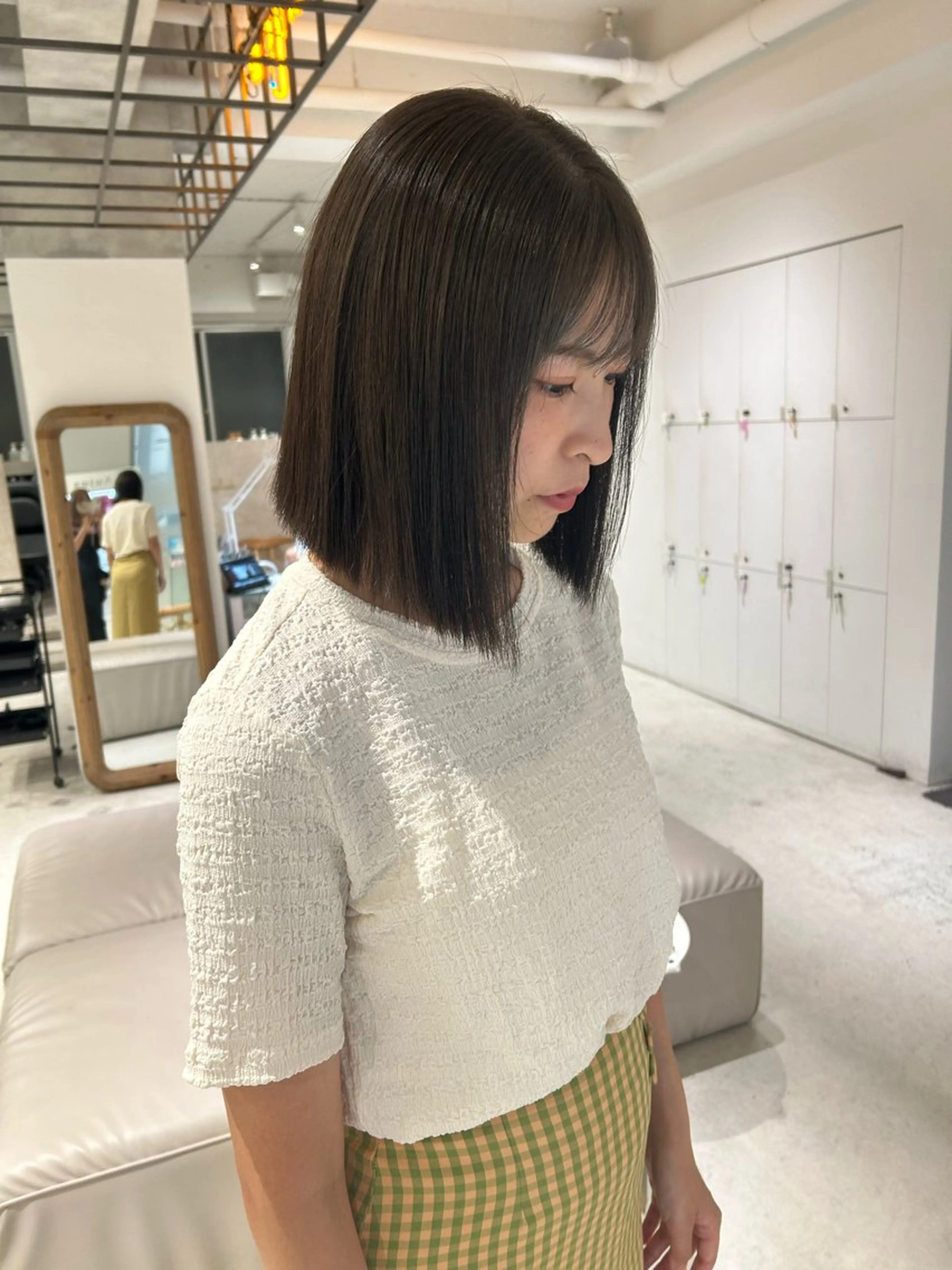ミディアム カラー グレージュ オリーブグレージュ オリーブグレー ヘアカラー 透明感カラー🫧 nanohaのヘアスタイル