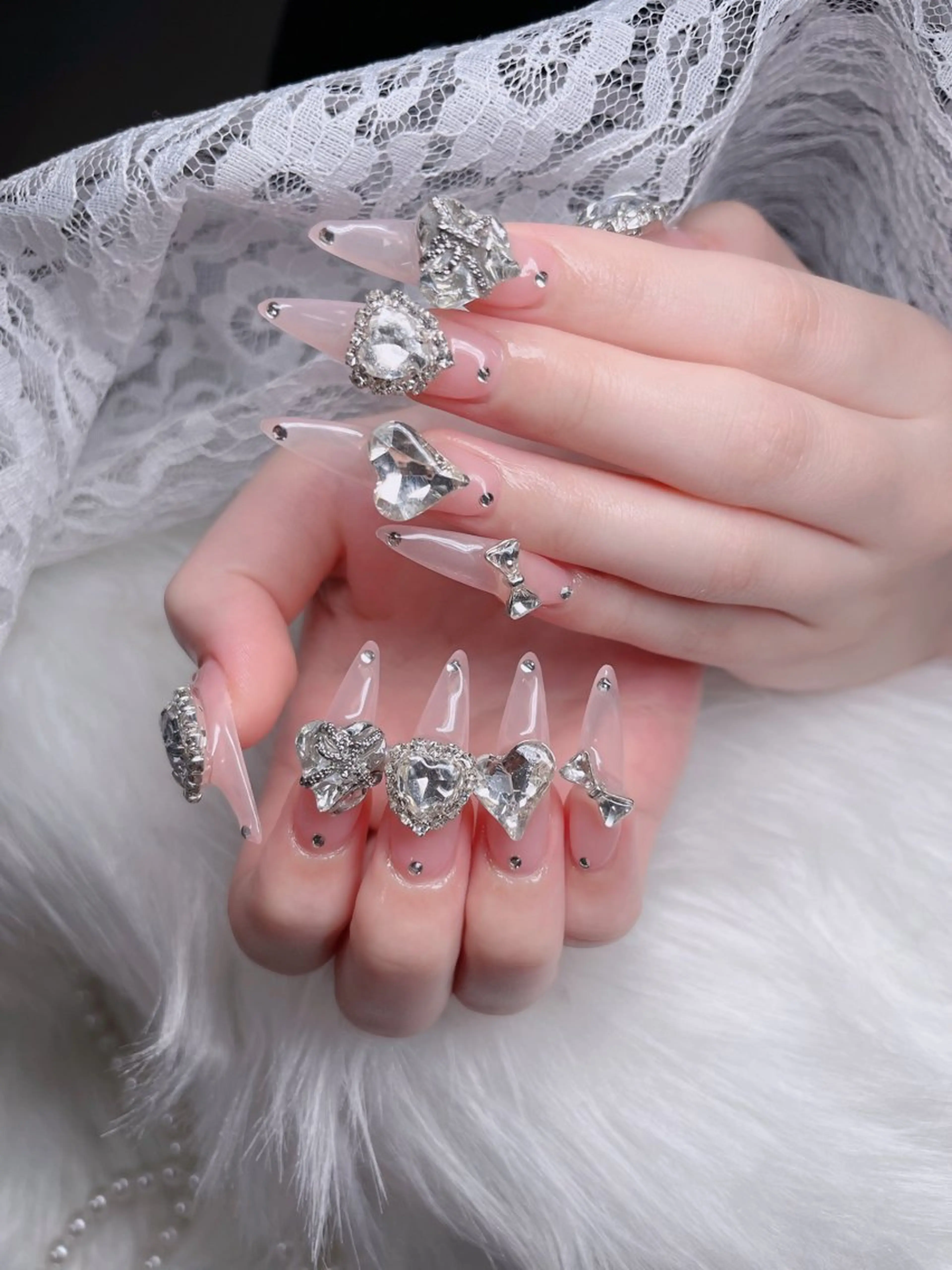 ネイル フレンチネイル ジェルネイル ハロウィン キラキラネイル 韓国ネイル ハンドネイル H.baby Nail Salonのネイルデザイン