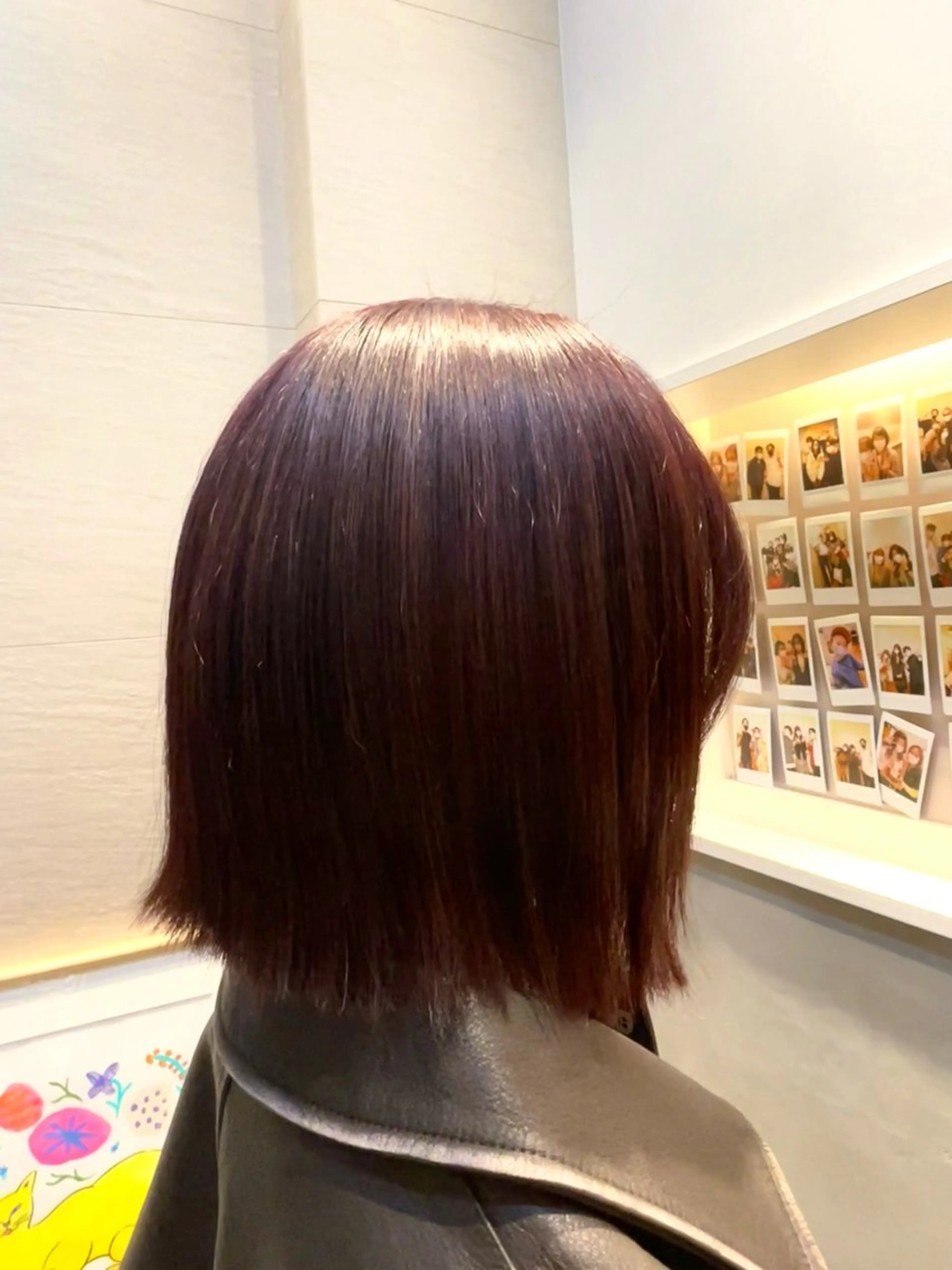 ショート カラー ヘアアレンジ ブリーチ ボルドーカラー ブラウンカラー カシス ダブルカラー ヘアカラー トリートメント 🎈ブリーチなし暖色 カラー/レッド/ゆいのヘアスタイル