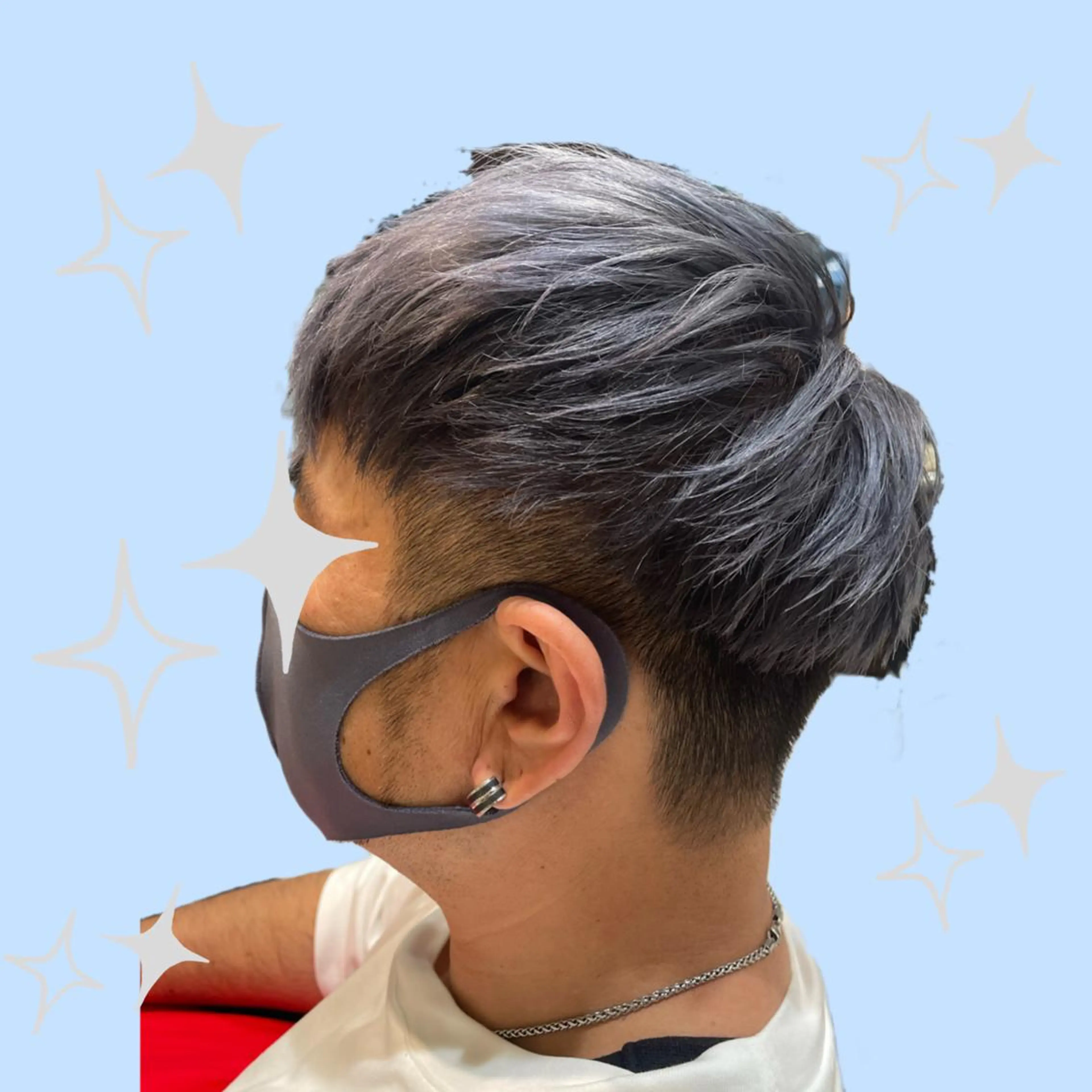 ショート カラー メンズ メンズブリーチ ブリーチ シルバー ブリーチ♡メンズ マッシュ♡MIUのヘアスタイル