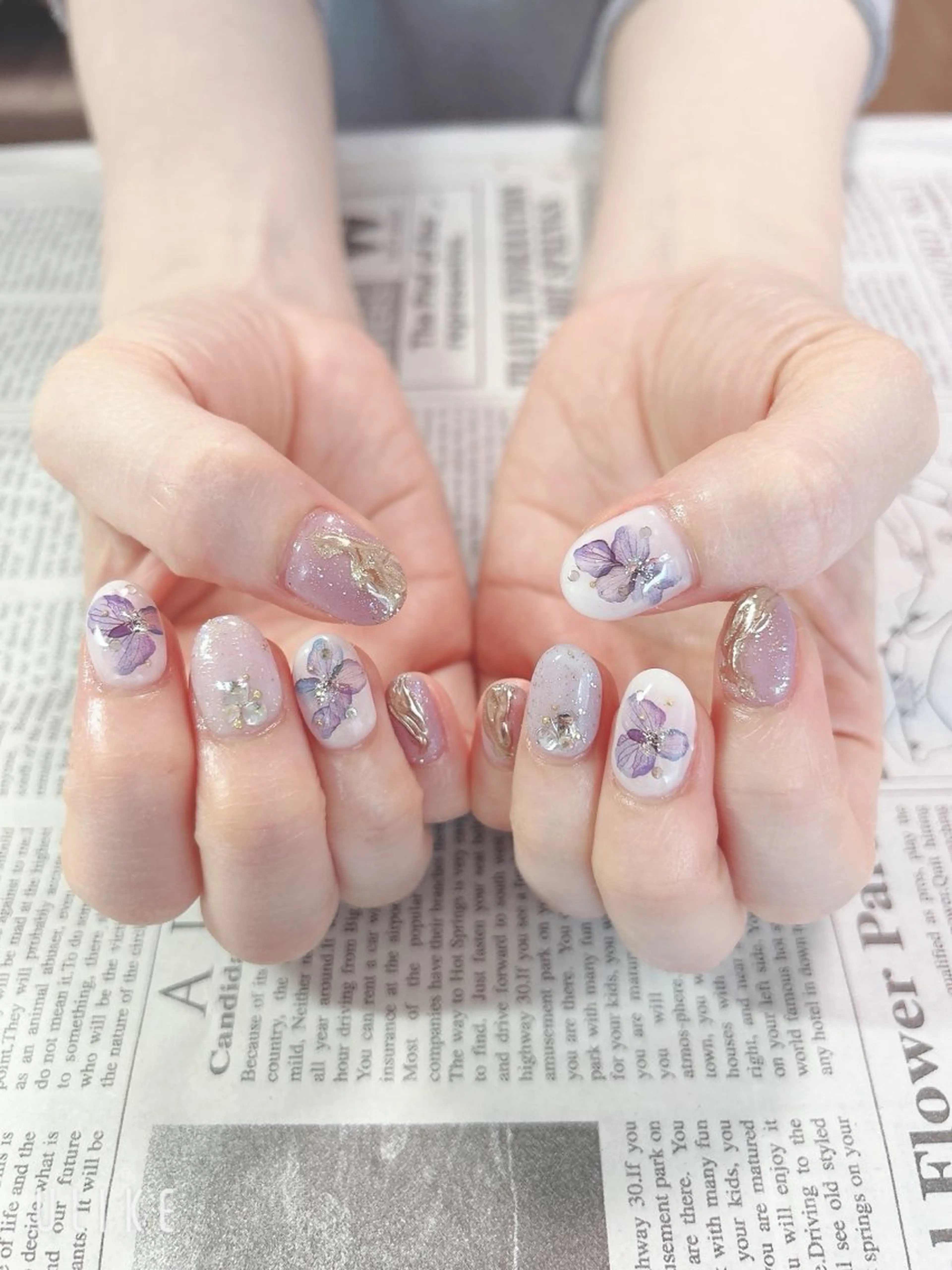 ネイル ミラーネイル ハンドネイル ハンドケア 森山 舞のネイルデザイン