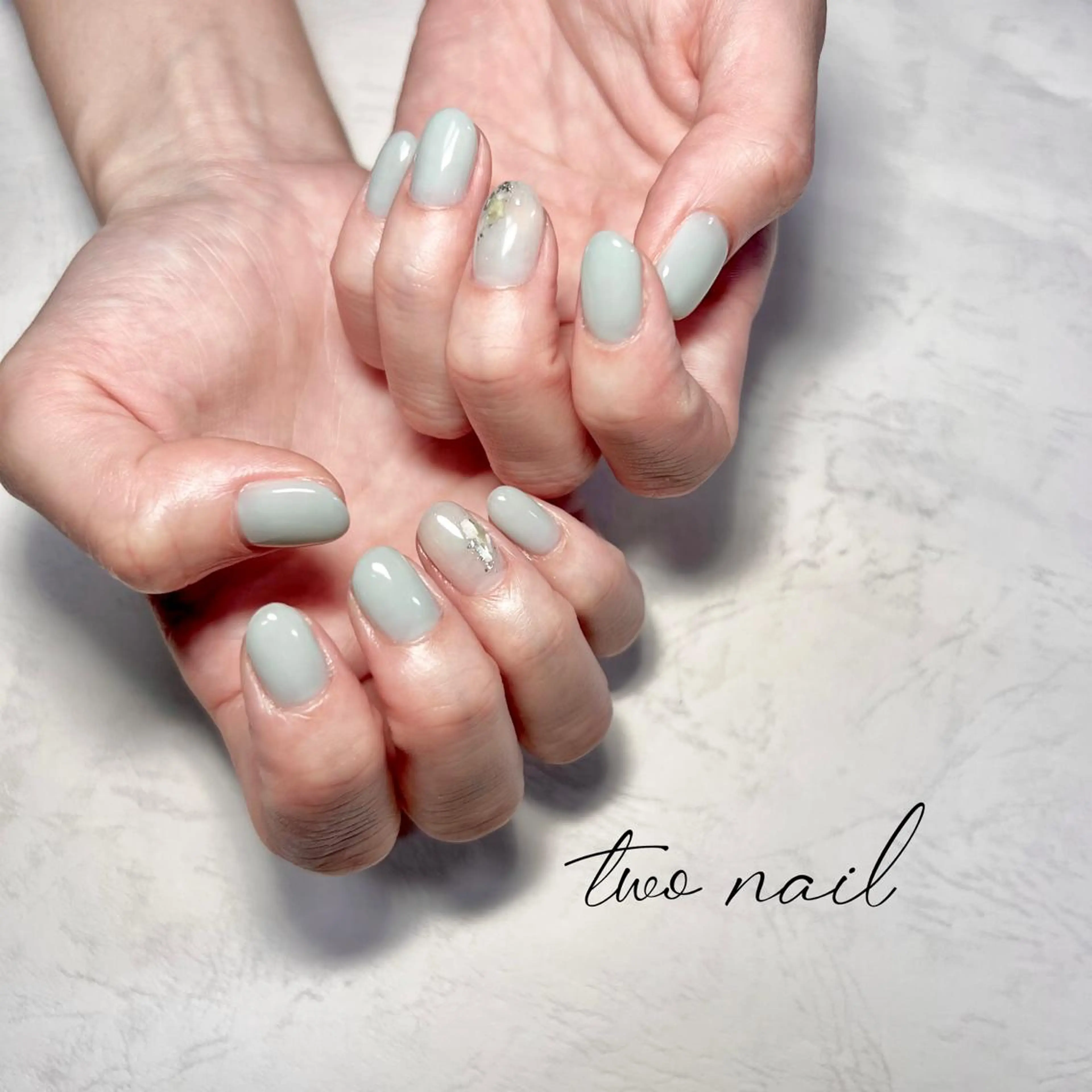 ネイル アートネイル フットネイル ハート ニュアンスネイル ホワイト two nailのネイルデザイン