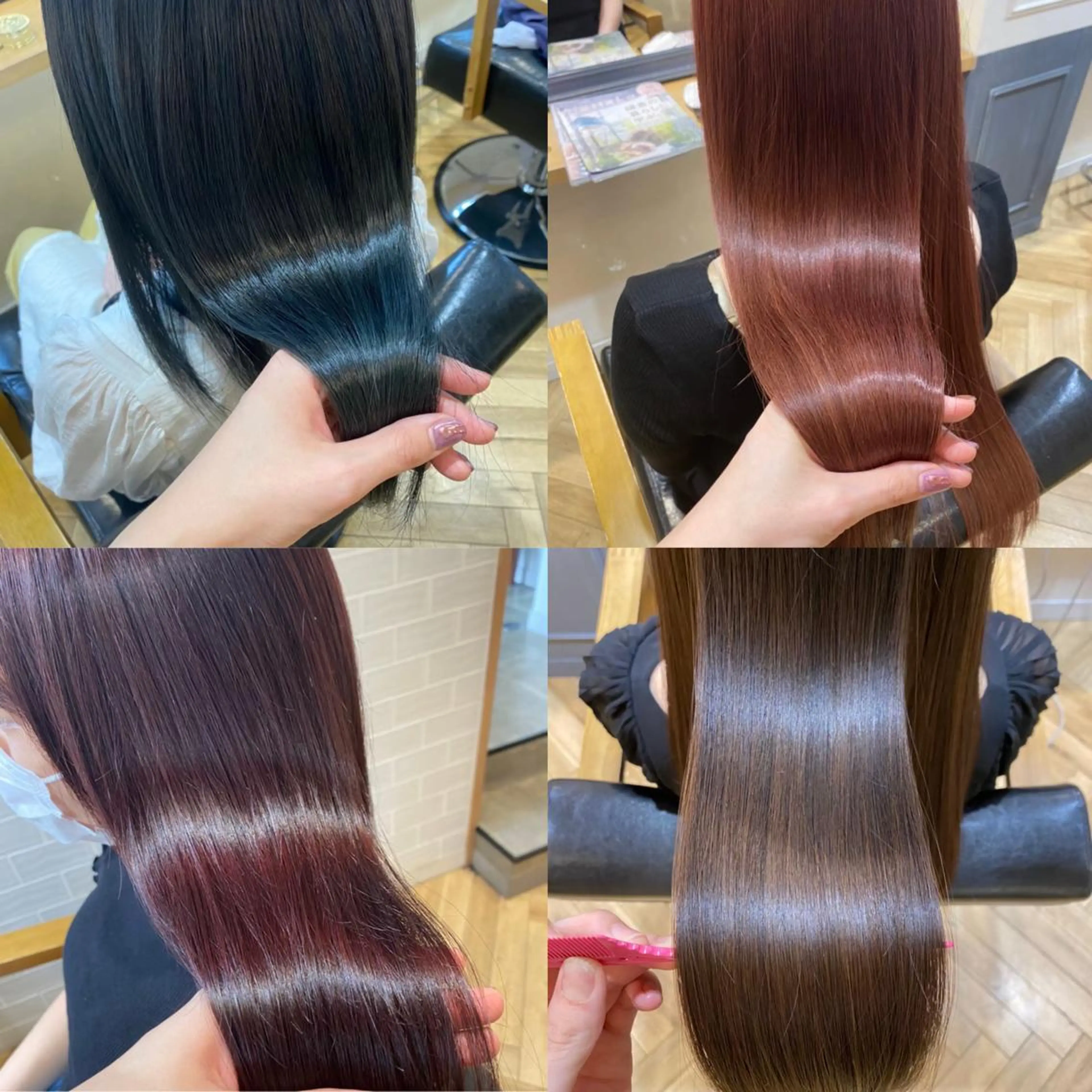 セミロング カラー ヘアアレンジ 平原 ミレイのヘアスタイル