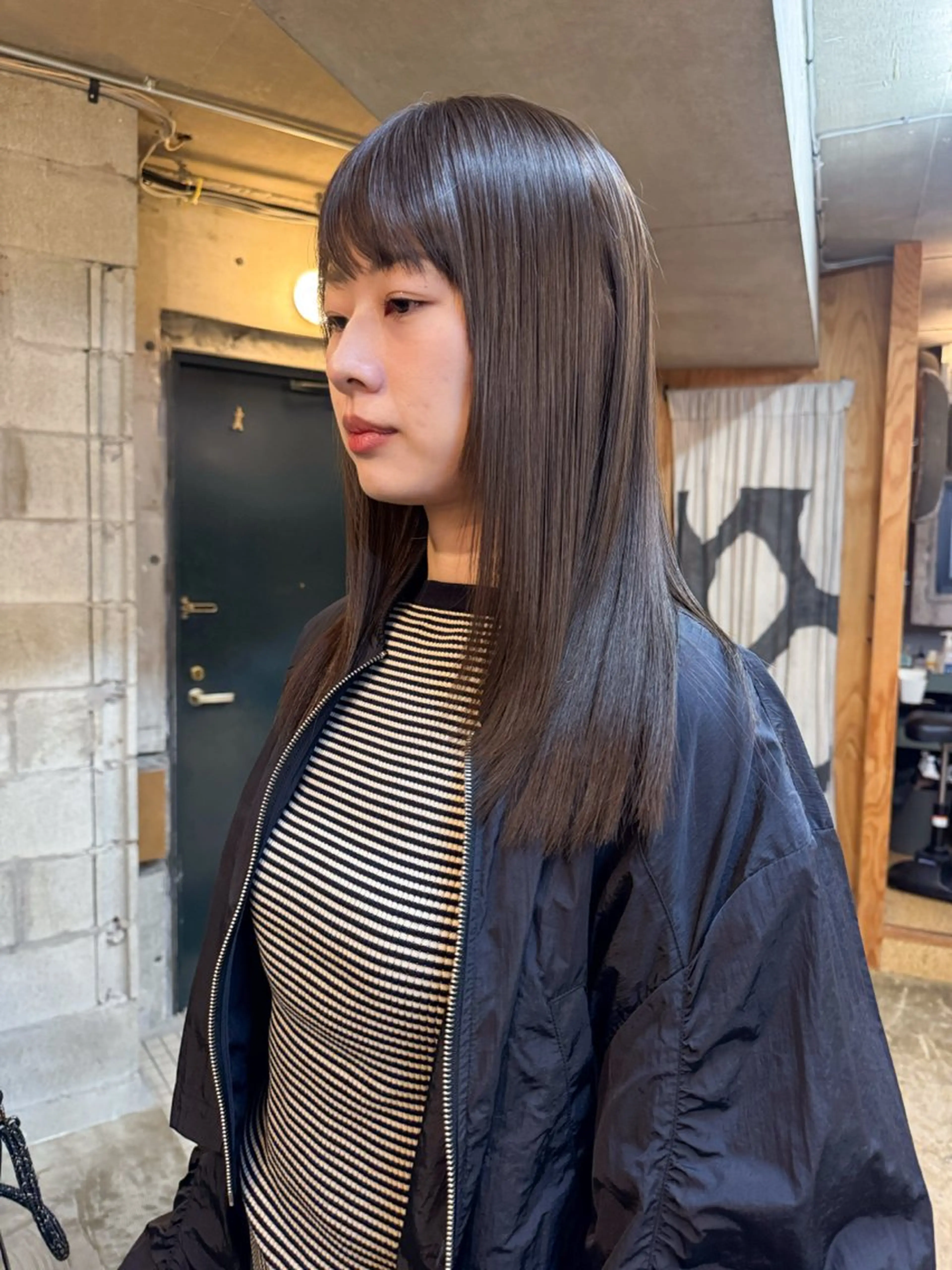 セミロング カラー 髪質改善 ヘアカラー トリートメント 🍈yurina 福岡/パーマ🍈のヘアスタイル