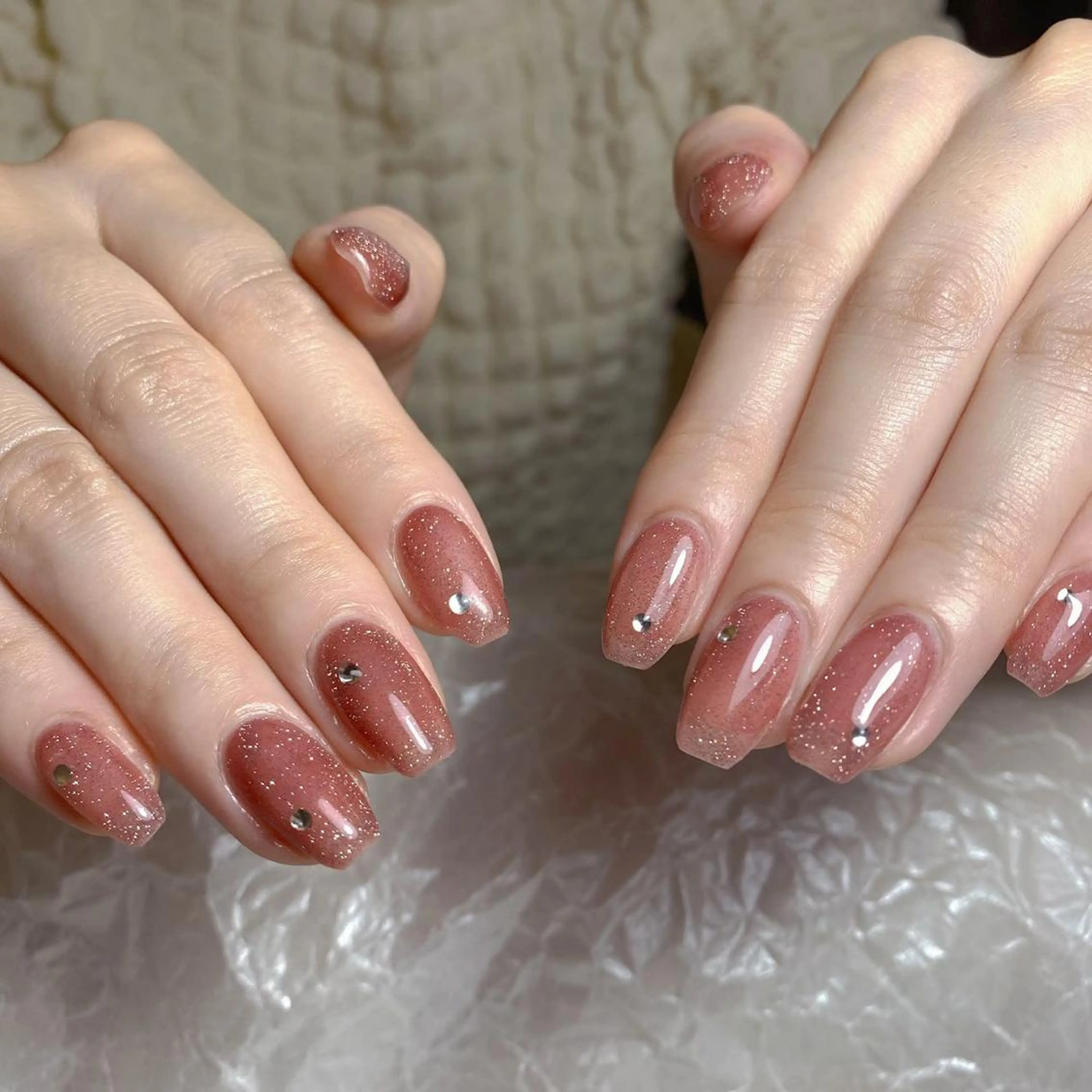 ミディアム めぐみのネイルサロン スタッフ練習のネイルデザイン