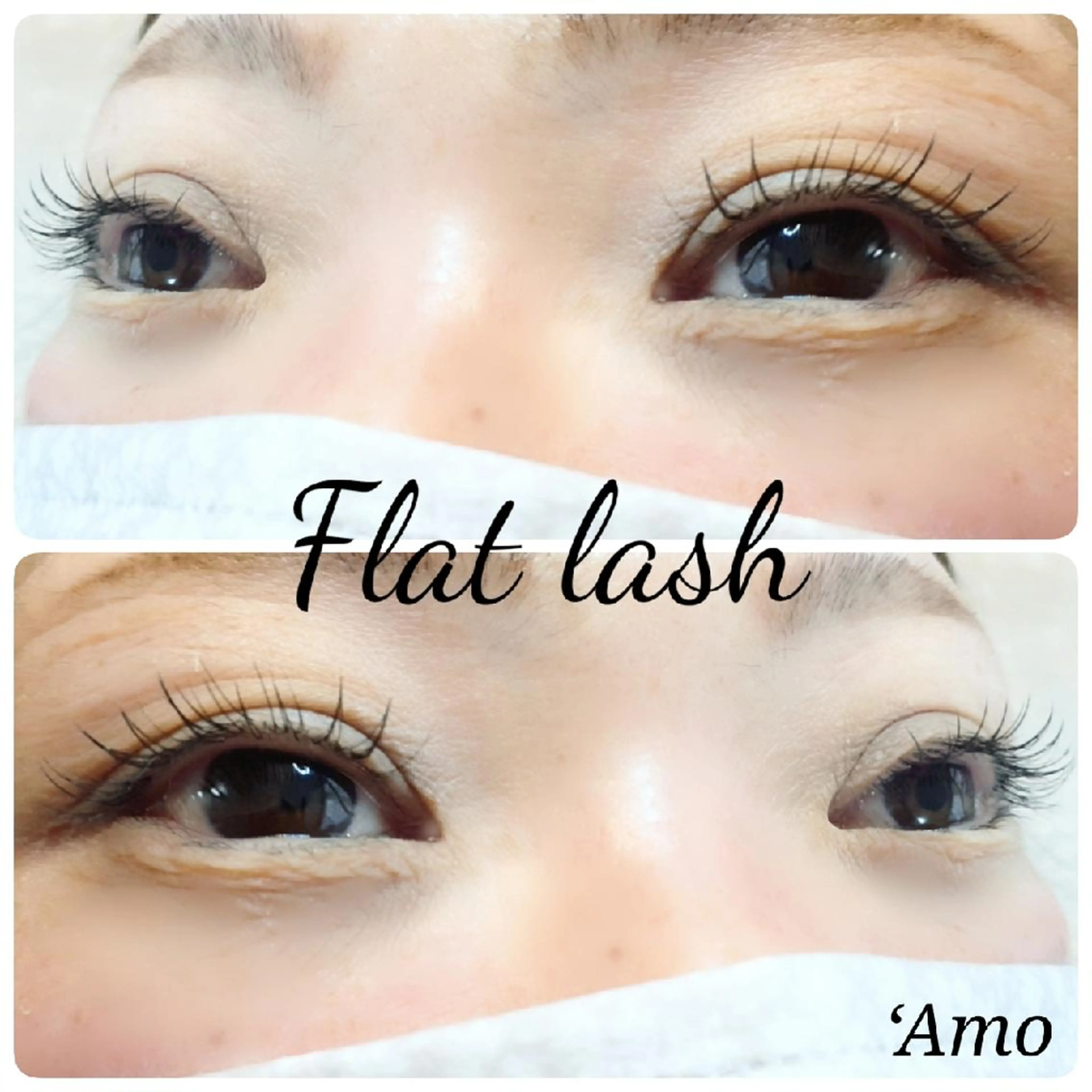 マツエク・マツパ Cカール フラットラッシュ ナチュラル ‘Amo アモのマツエク・マツパデザイン