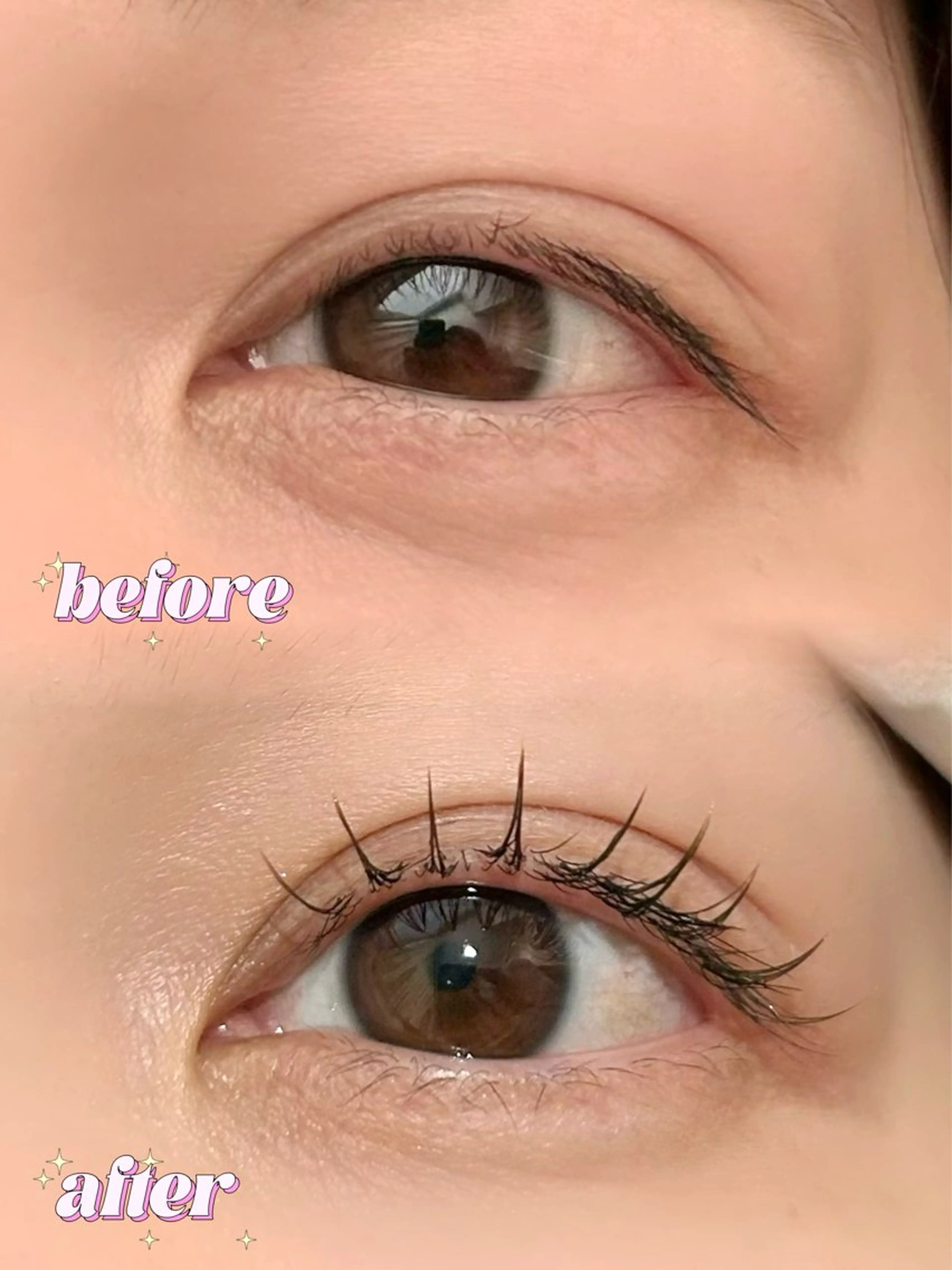 🩵🤎ブラウンカラーエクステ80本🤎🩵の写真