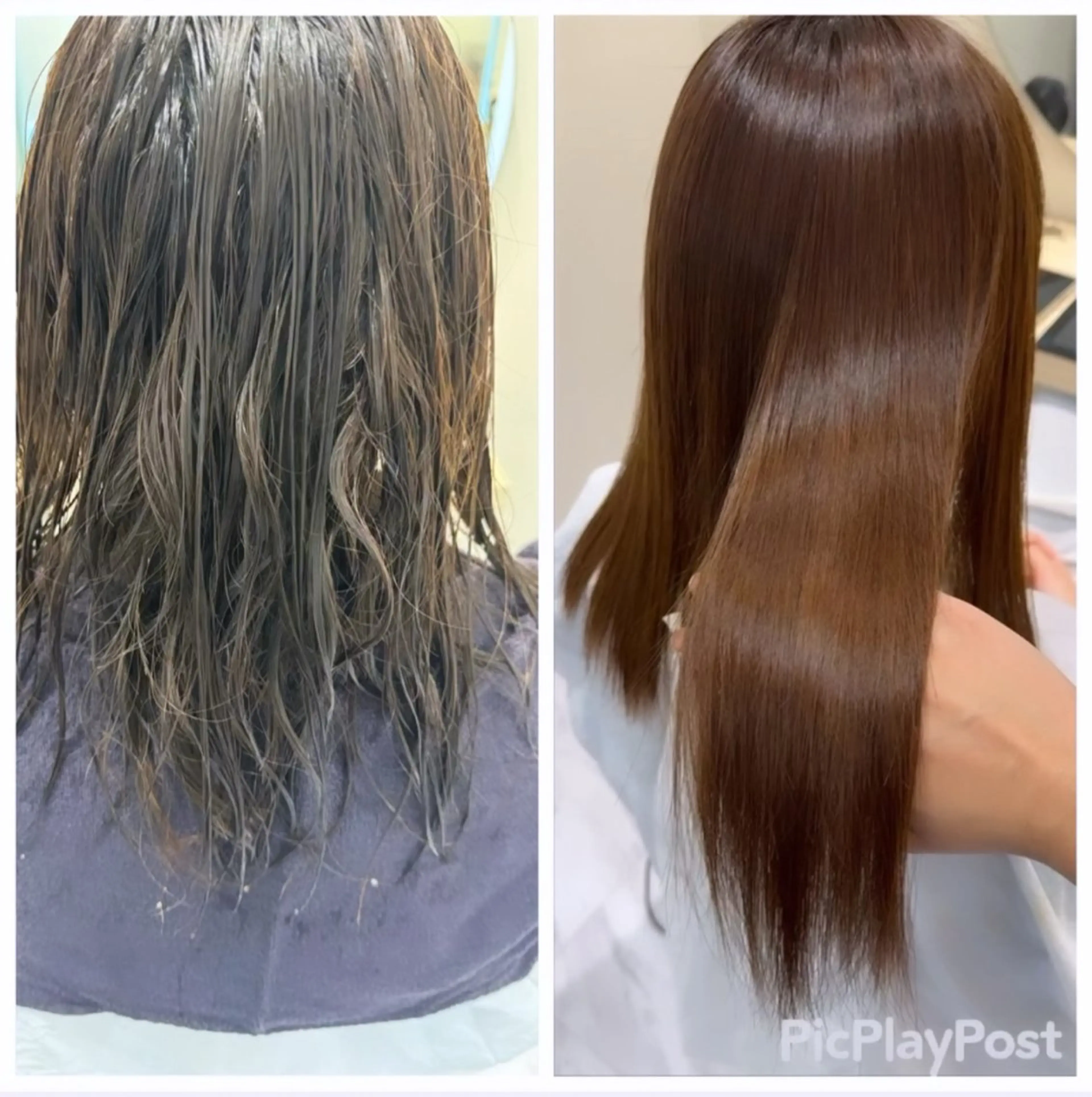 セミロング カット 縮毛矯正 トリートメント 丹野 圭太のヘアスタイル