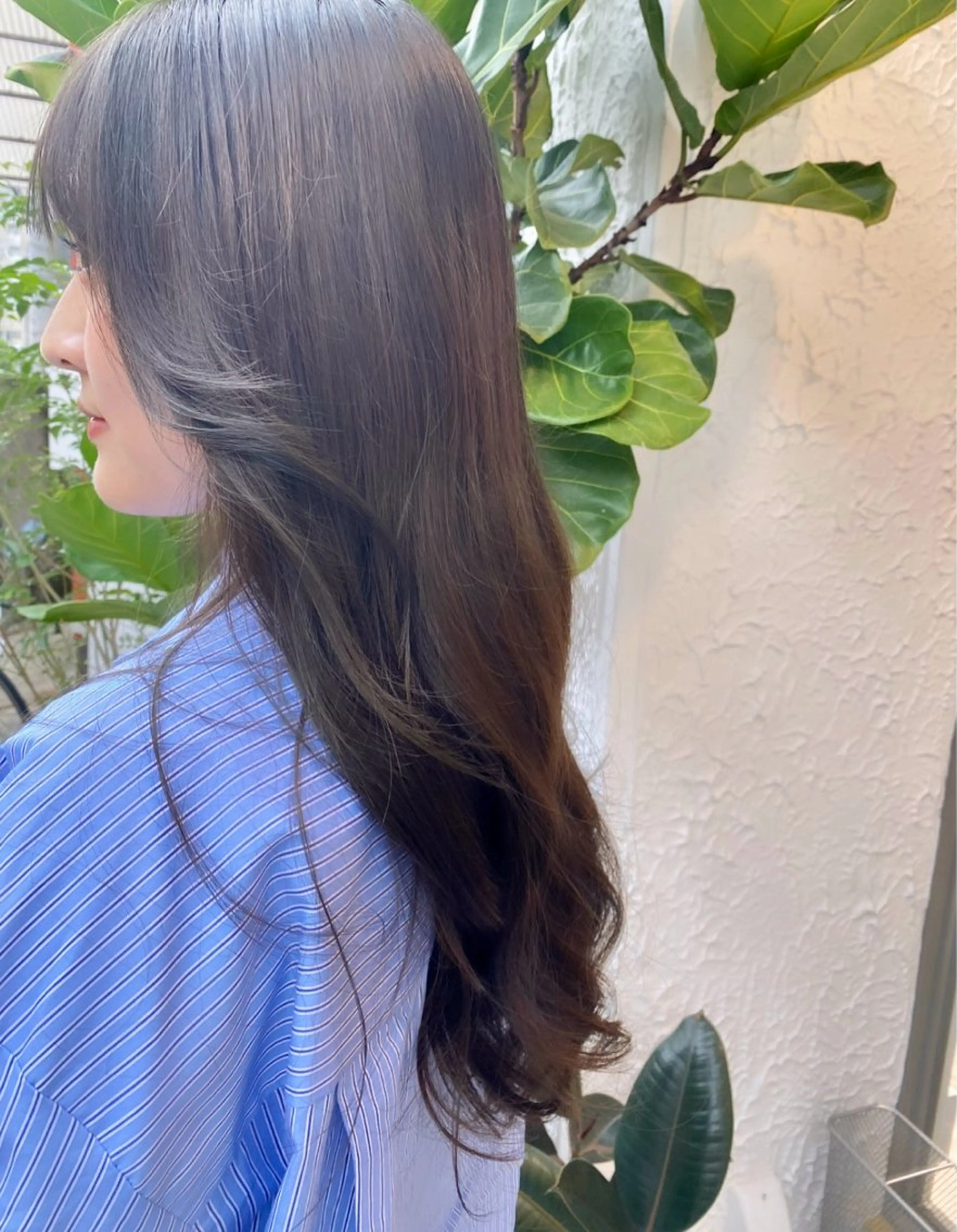 ロング カラー ブリーチ 透明感カラー グレージュ ブリーチなしカラー カット ヘアカラー トリートメント LOVESTOIKE 堂本のヘアスタイル