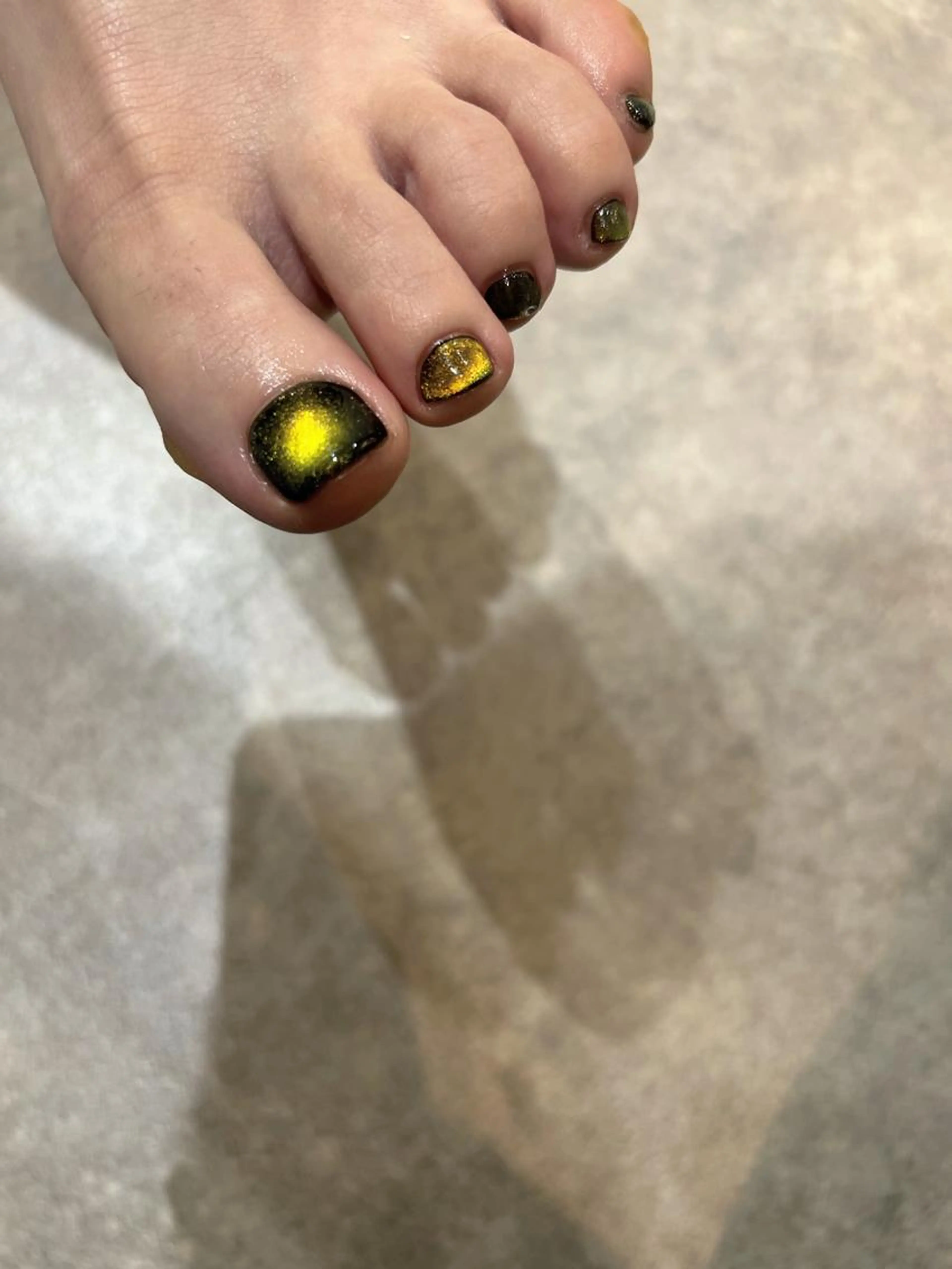 【フィルイン対応🙆‍♀️⭕️こだわりケア付き🌈】フット🦶マグネットorミラーネイル、フラッシュネイルコース✨の写真