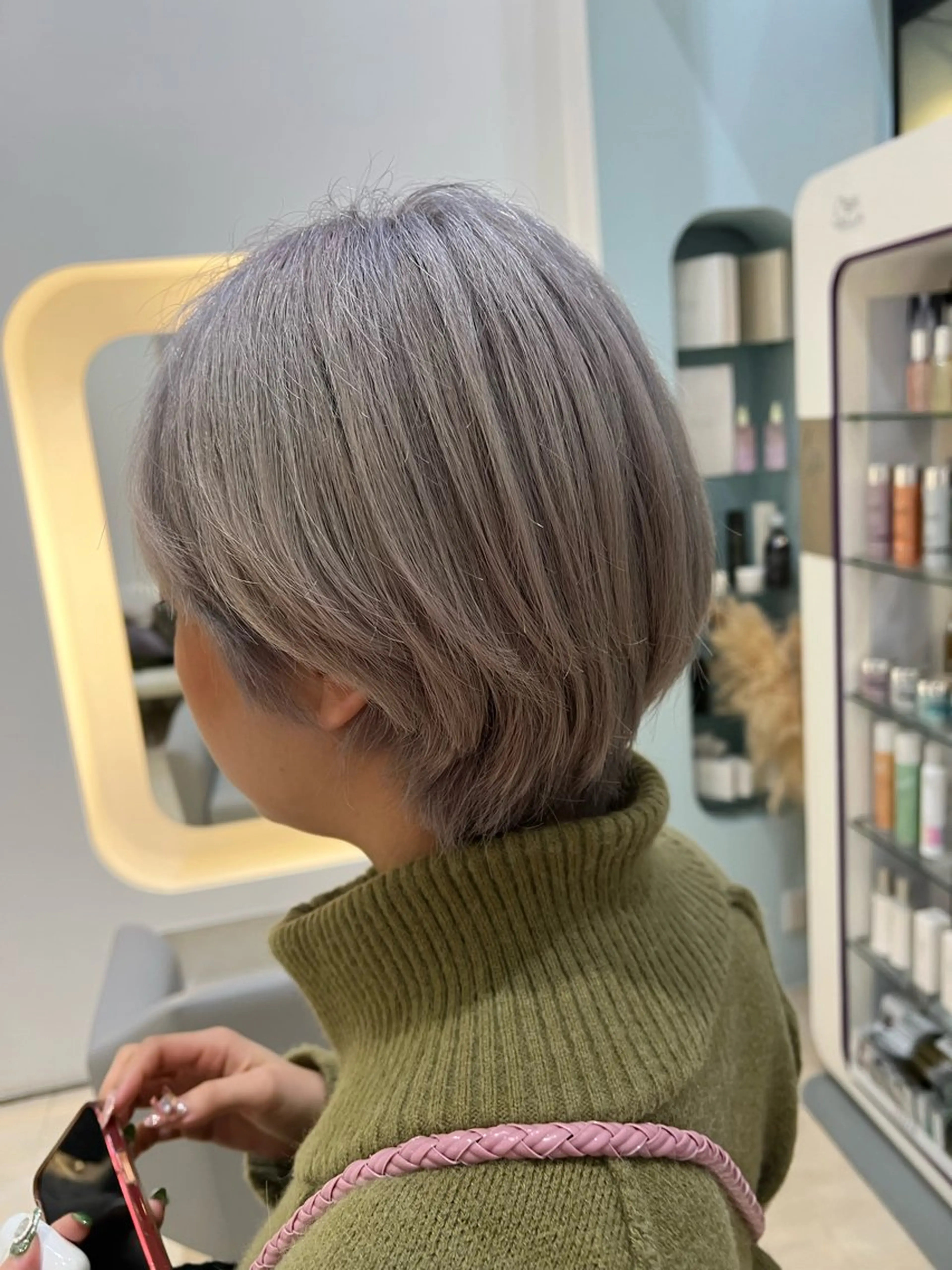 ミディアム カラー ヘアカラー 堀井 凌平のヘアスタイル