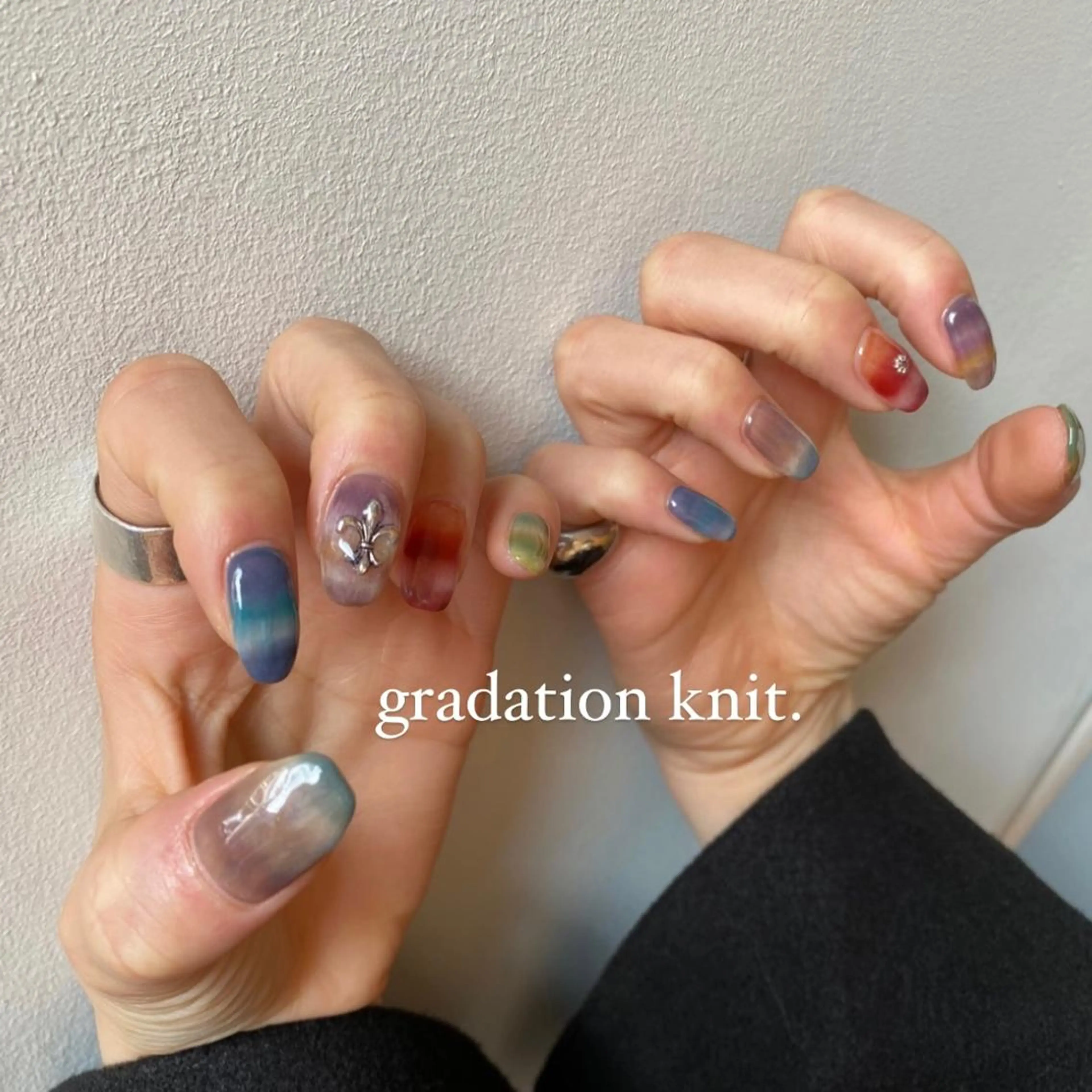 ネイル ニュアンスネイル 春ネイル ハンドネイル 草加ニュアンスネイル 🌚hersのネイルデザイン