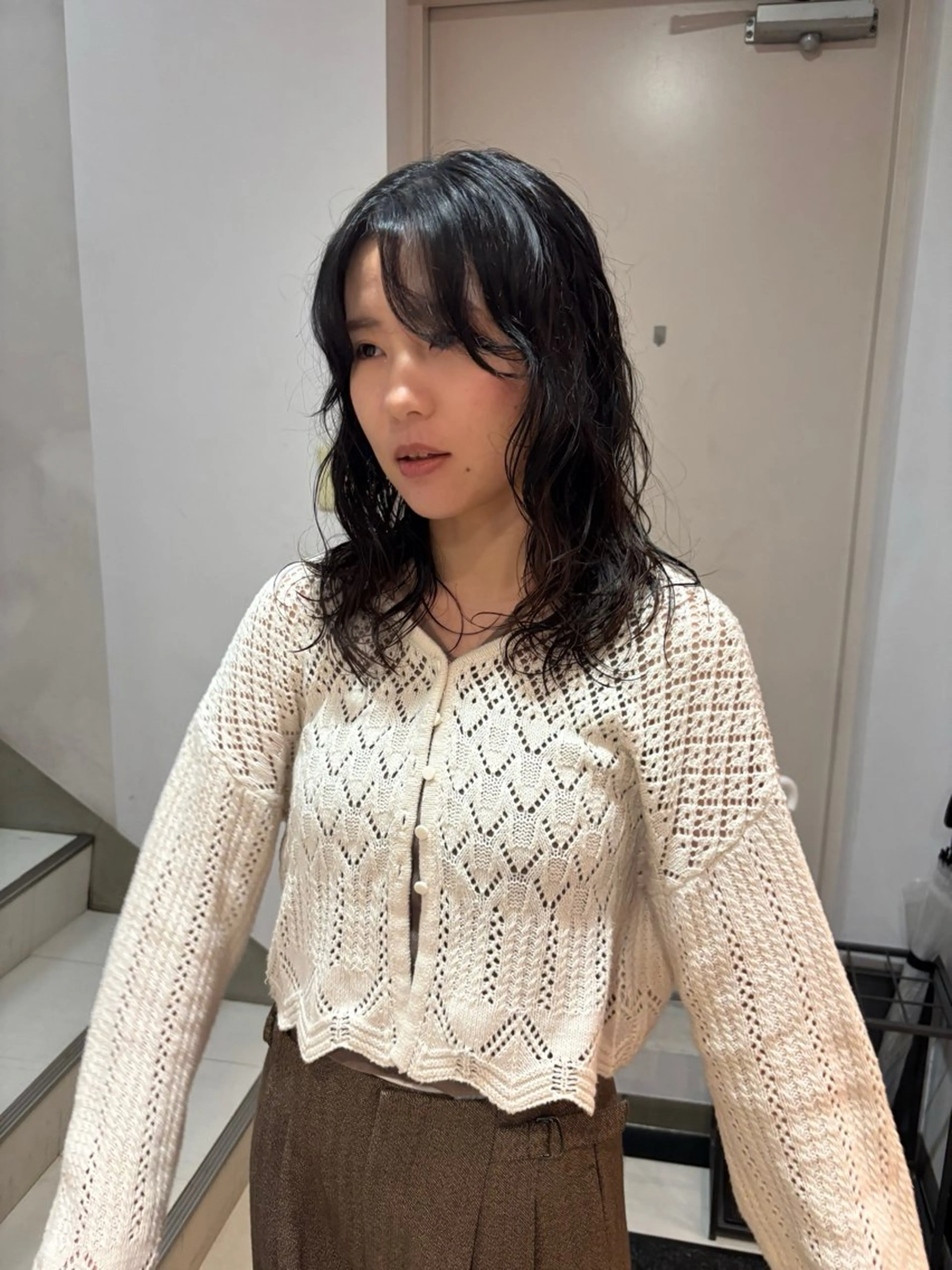 ミディアム パーマ riria/ボブ /透明感カラー🎀のヘアスタイル