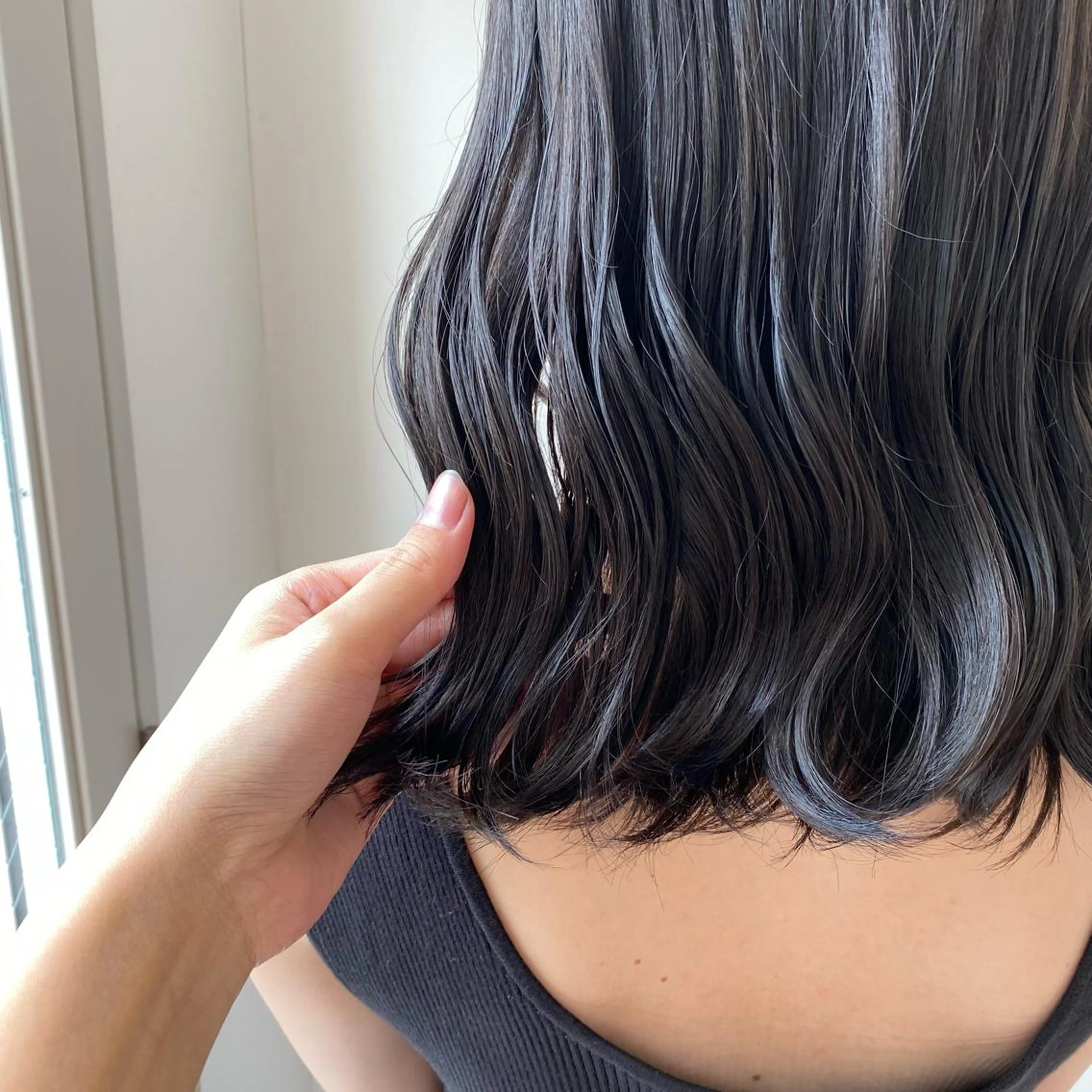 ロング カラー 黒髪 ブルーカラー ブルーブラック 🌷Asuka /レイヤーカット🌷のヘアスタイル