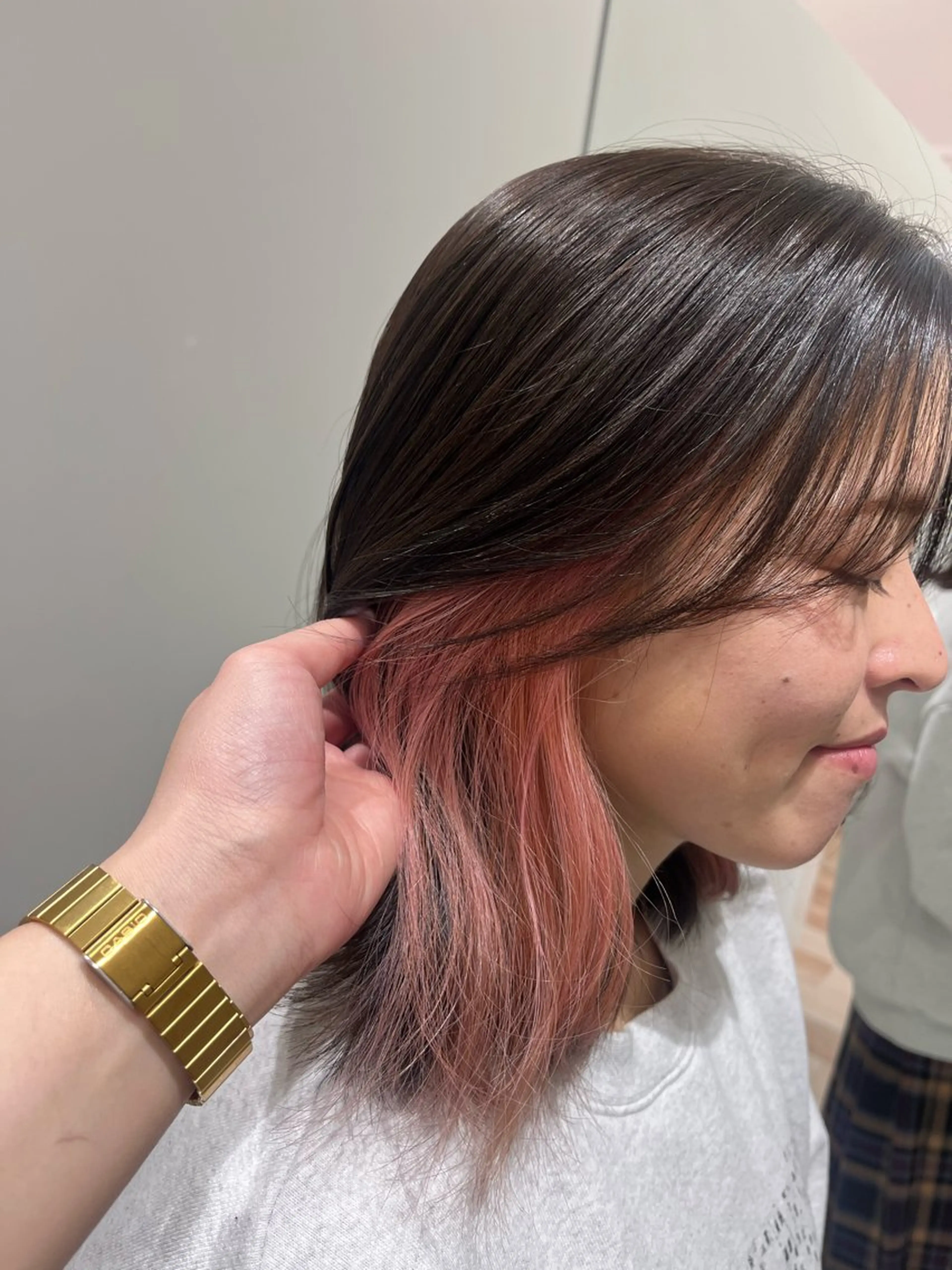 ミディアム カット ヘアカラー 大人かわいい lobec/田代のヘアスタイル