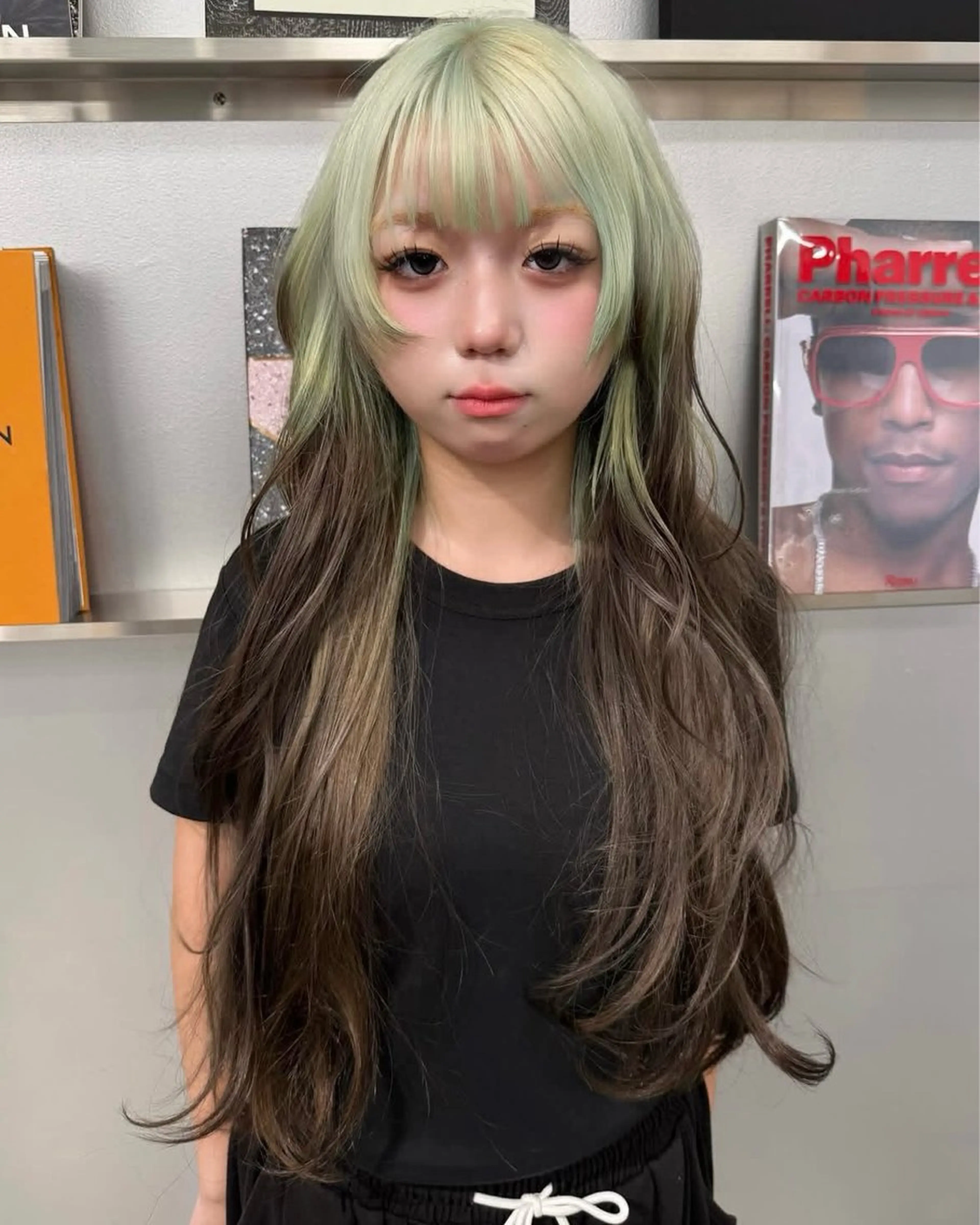 ロング カラー ヘアカラー トリートメント PELE/ミルクティ ー/NATSUKIのヘアスタイル