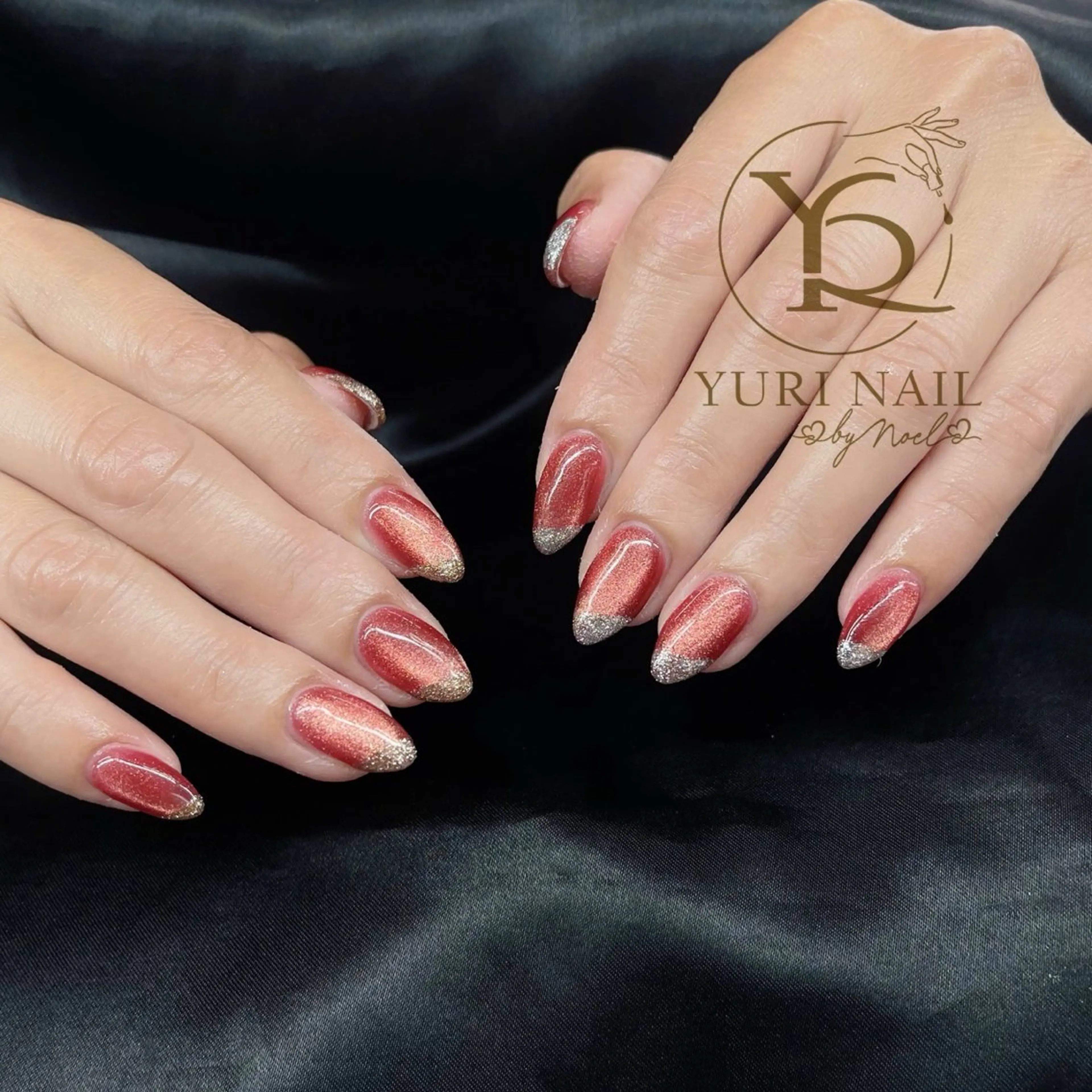 ネイル チークネイル フットネイル フレンチネイル グラデーション キラキラネイル YURI Nail Funabashiのネイルデザイン