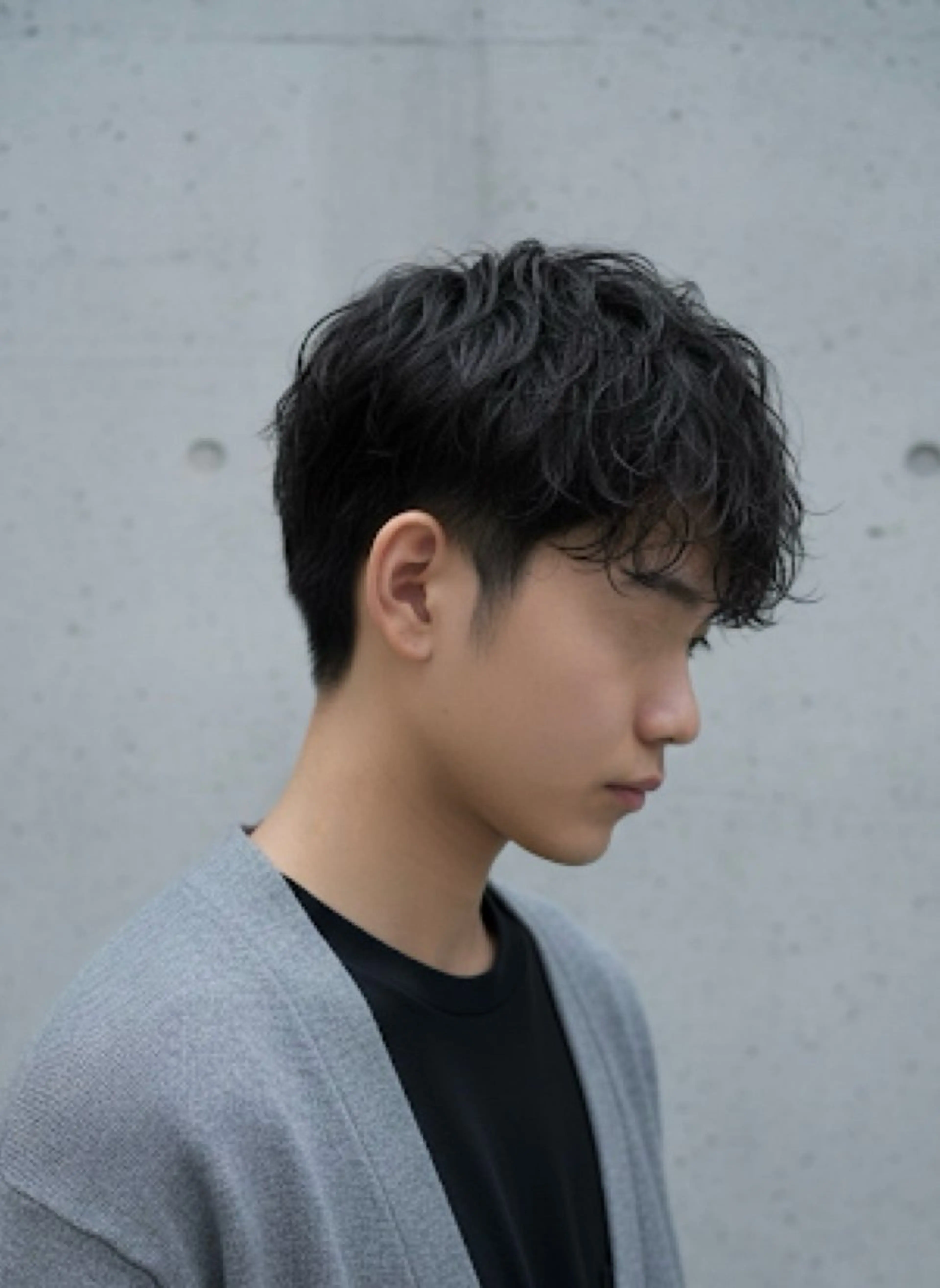 ショート パーマ メンズ ツーブロック 波巻きパーマ カット パーマ 大人メンズパーマ /石川瑠青のヘアスタイル